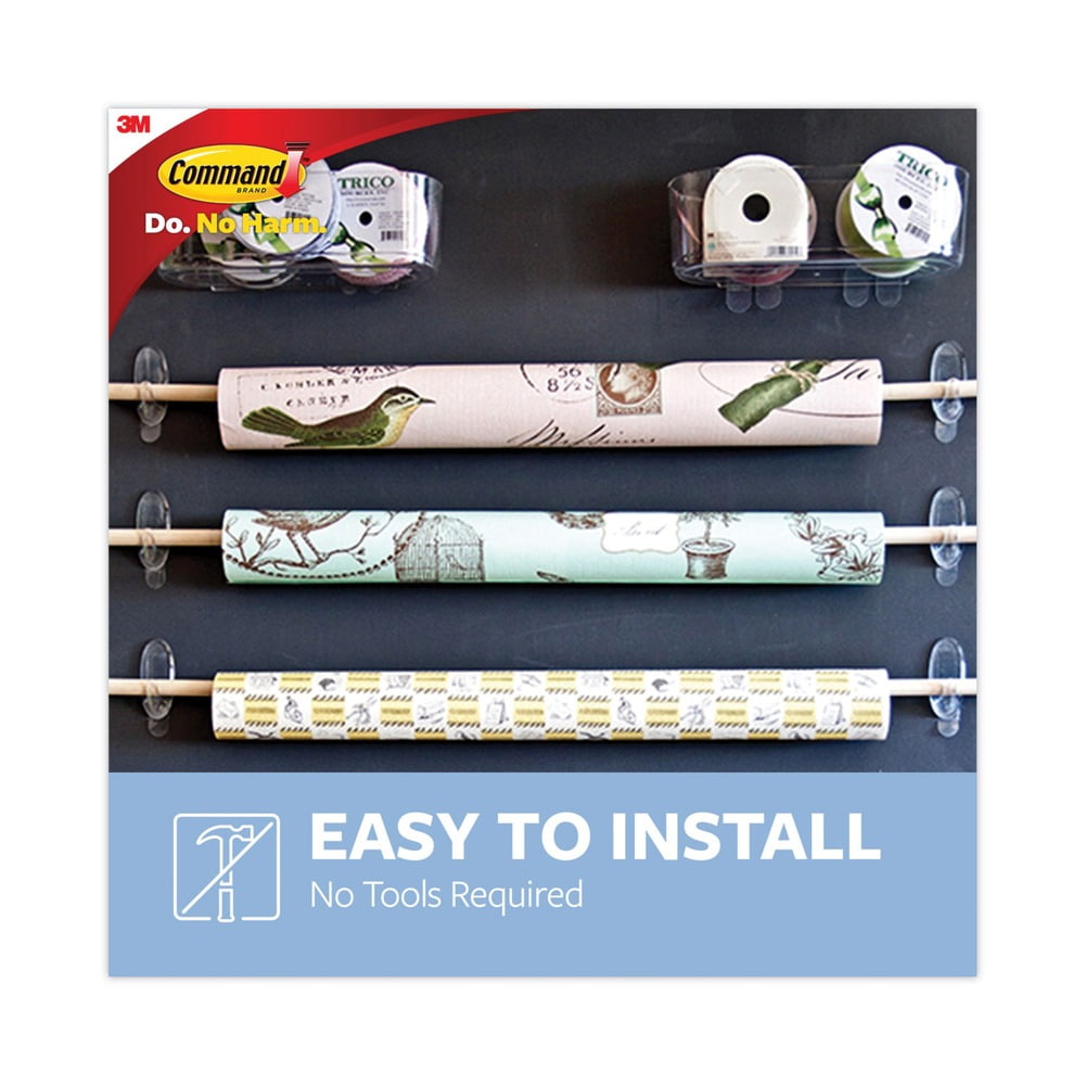 Command Clear Adhesive Hooks and Strips, Damage-Free Hanging for Home and Office (Clear, 50 Hooks and 50 Strips) 5ss4f