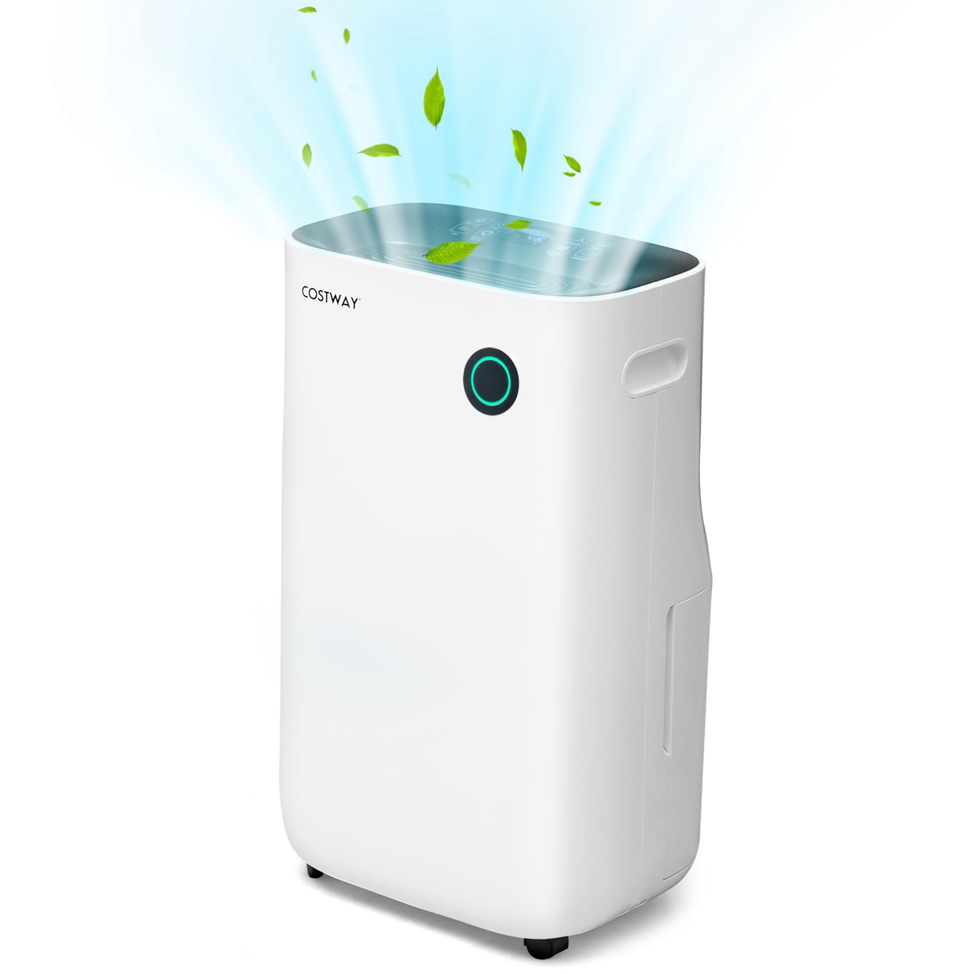 Costway Quiet Dehumidifier for Home and Basements with 5 Modes and 4,500 Sq. Ft. Coverage (White, 19-Pint) kf12d