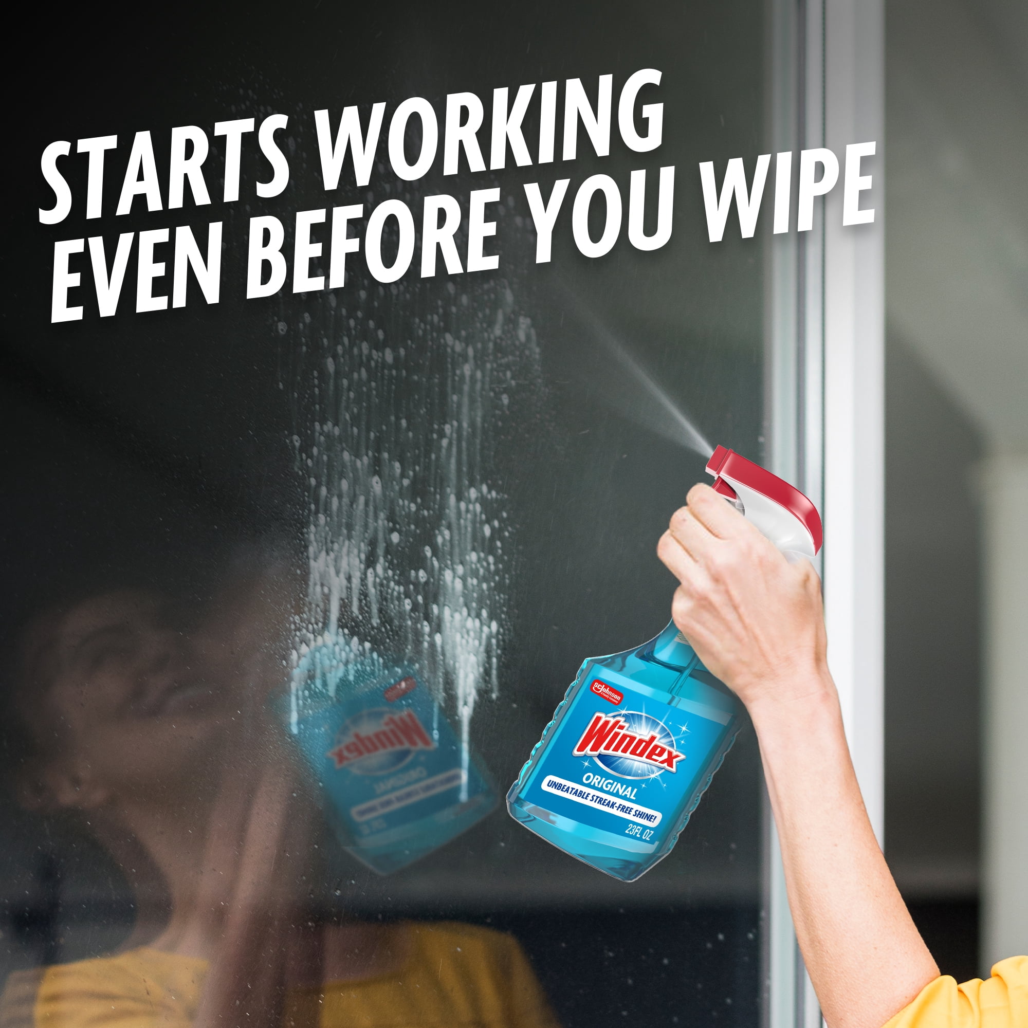 Windex Glass, Window, and Mirror Cleaner, Streak-Free Shine, Original Blue (23 fl oz) pmuyv