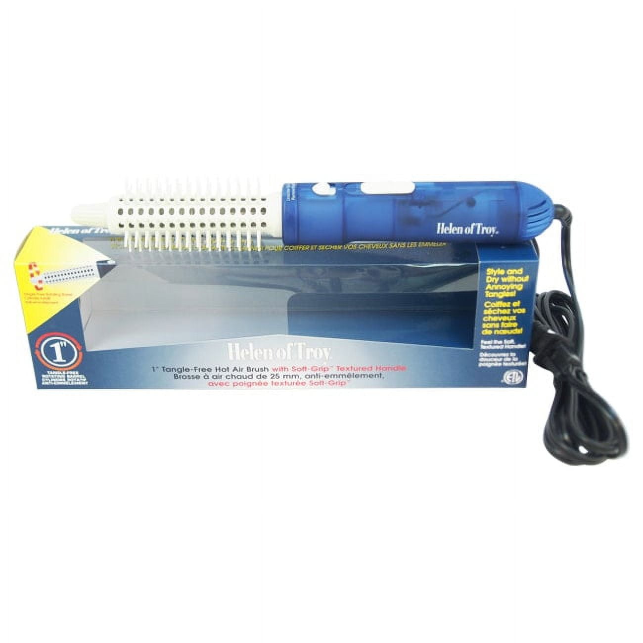 Helen of Troy Professional Hot Air Hair Brush (Blue, 1 in) xvu1t