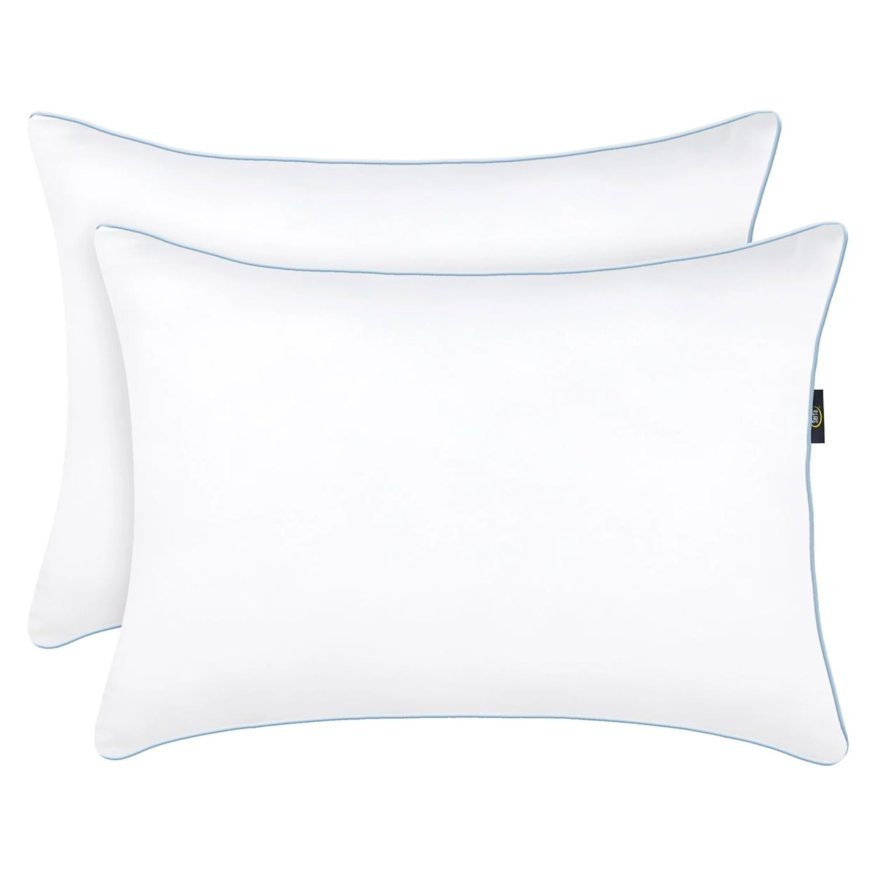 Serta Perfect Sleeper Eco-Friendly Bed Pillow Down-Alternative Support (White, Standard/Queen 2 Pk) fkm00