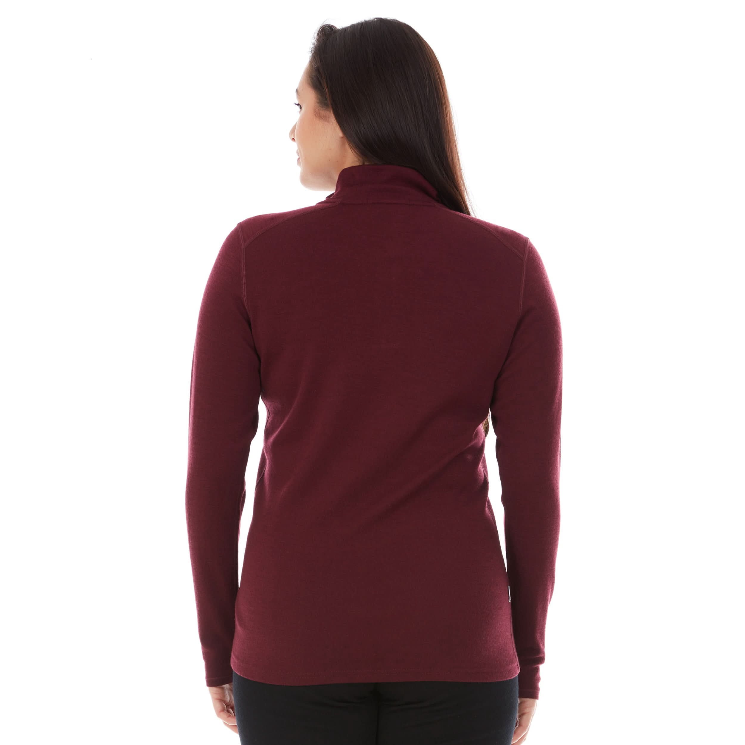Minus33 Women's Merino Wool 1/4 Zip Midweight Base Layer (Black, Medium) hgpaf