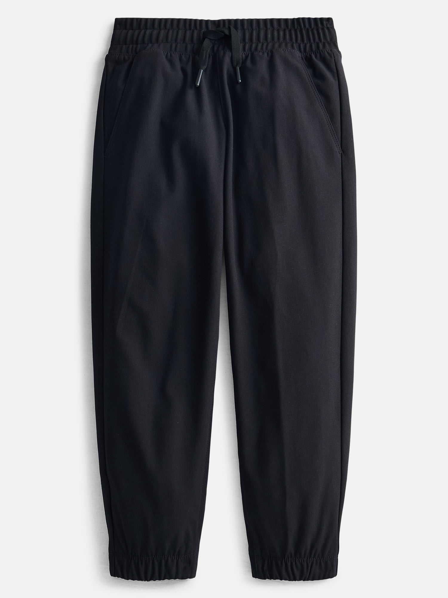 Wonder Nation Boys' Hybrid Jogger Pants Moisture-Wicking Athletic Bottoms (Black, L) zsnzb