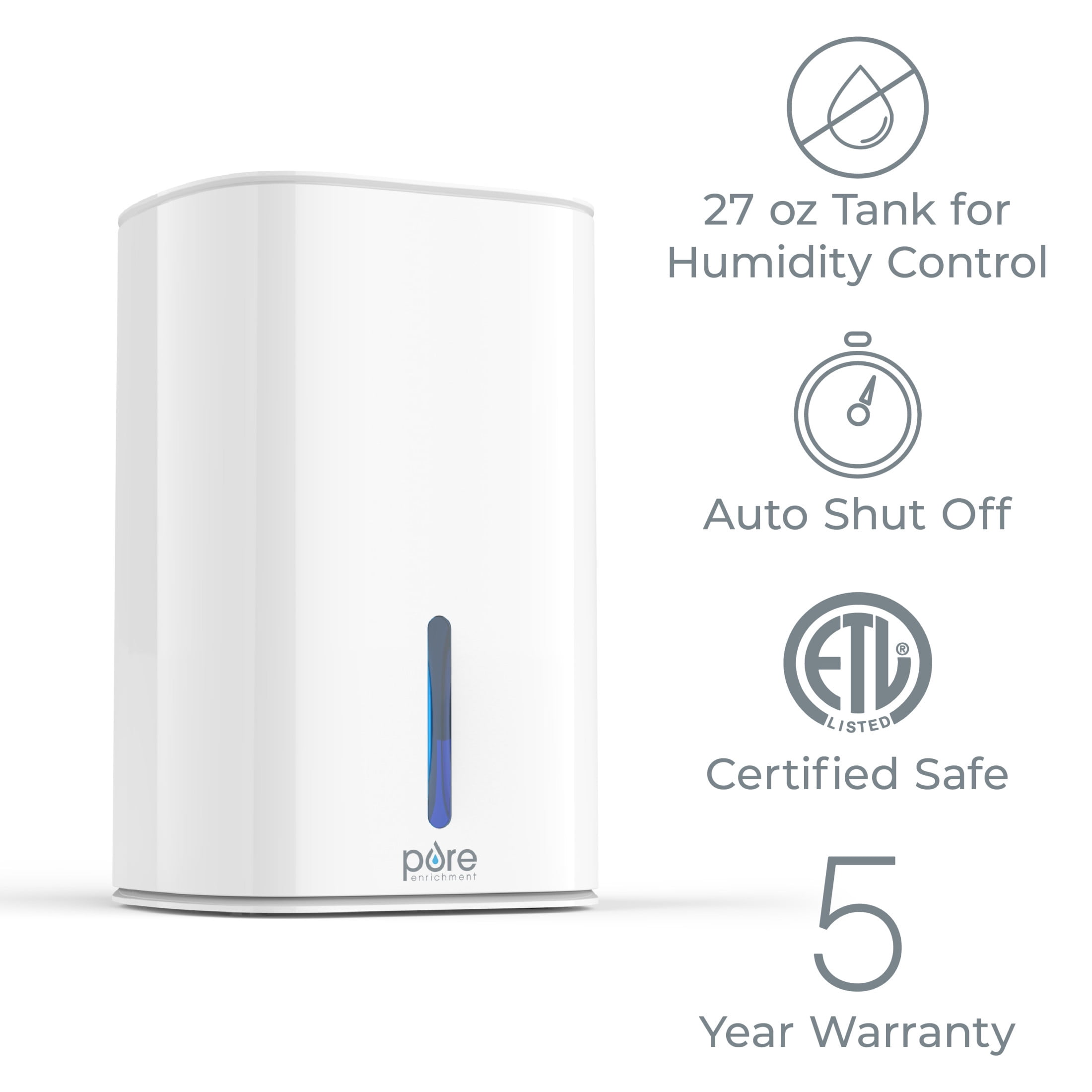 Pure Enrichment PureDry Mini Dehumidifier (White, 27 oz) apb9a