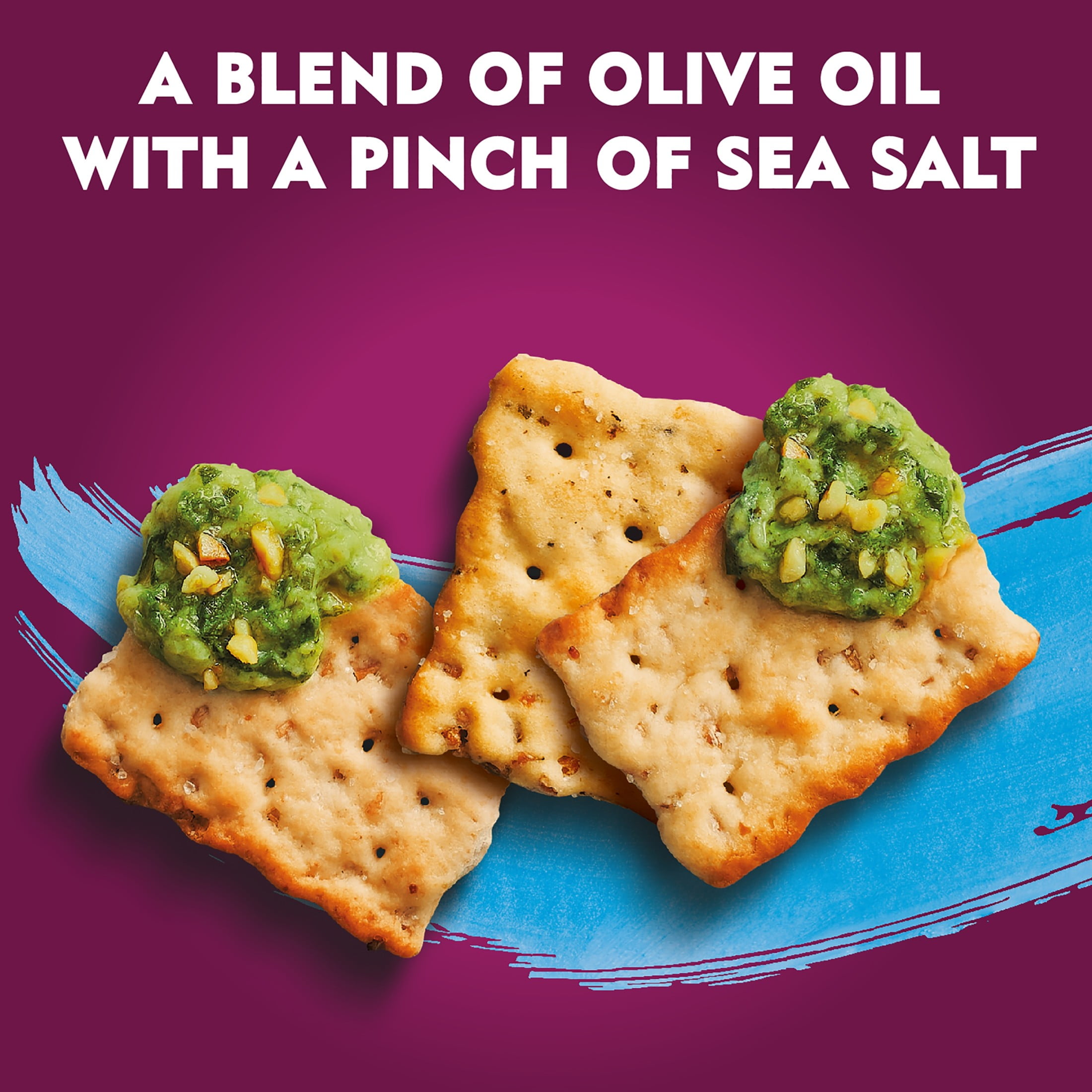 Toasteds Flatbreads Sea Salt and Olive Oil Crackers, Crispy Party Snacks (8.7 oz) gxxqq