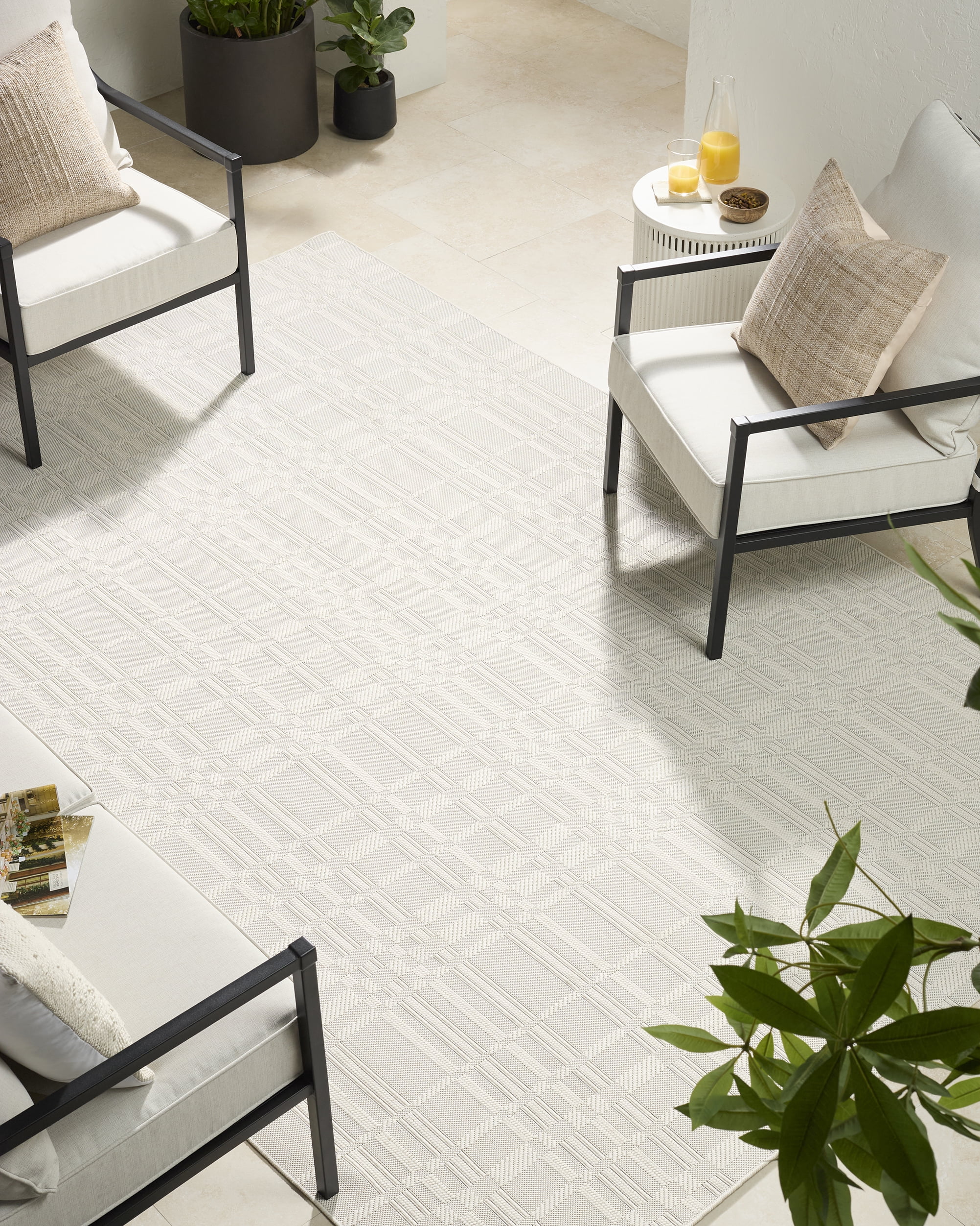 My Texas House Mari Outdoor Area Rug (Neutral, 5 ft x 7 ft) f0tv6