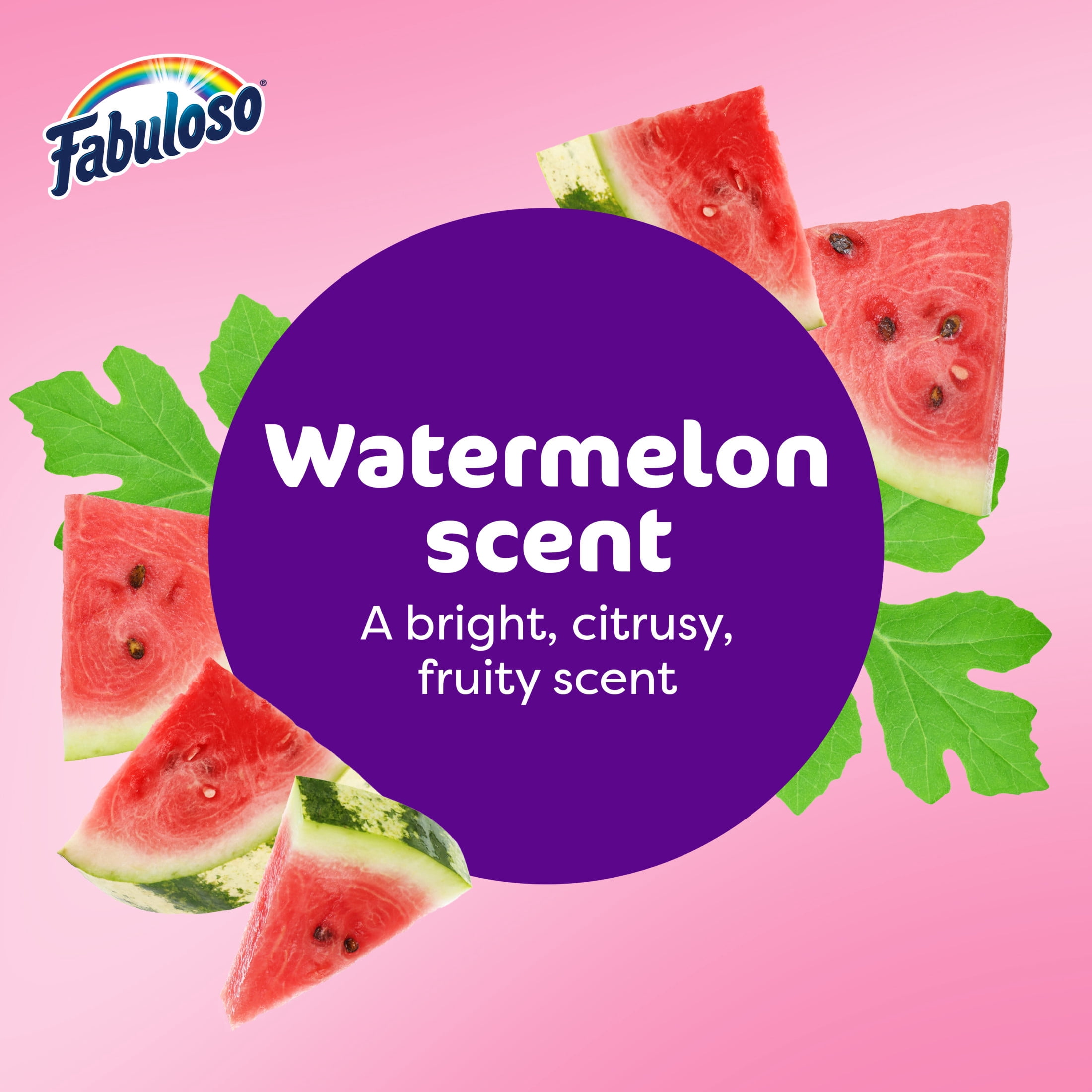 Fabuloso 2X Multi-Purpose Cleaner, Concentrated Surface & Floor Cleaner, Watermelon Scent (56 fl oz) 7ene5