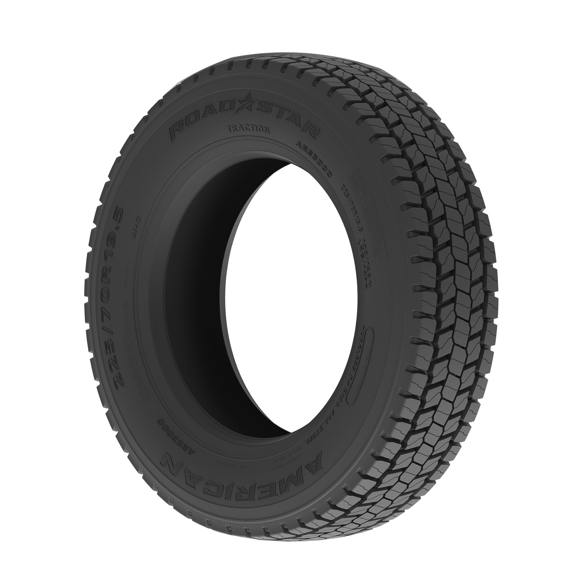 American Roadstar ARS3000 Commercial Drive Axle Tire (245/70R19.5, Load Range H) 0go0u