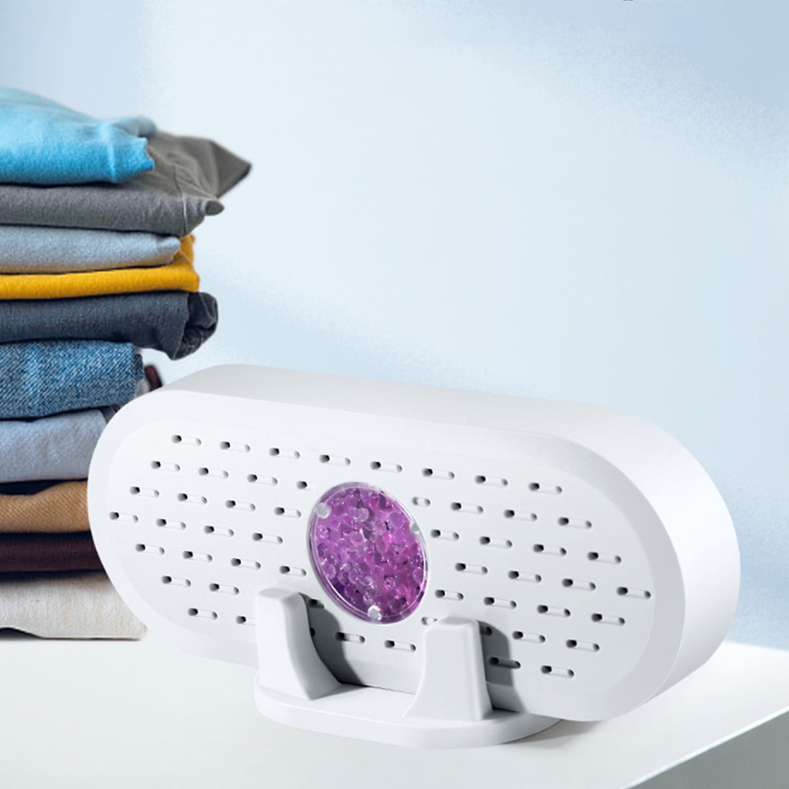 YUNAFFT Mini Dehumidifier Portable Rechargeable Moisture Absorber for Closets and Cabinets (White, 6.3 in) 17gh4
