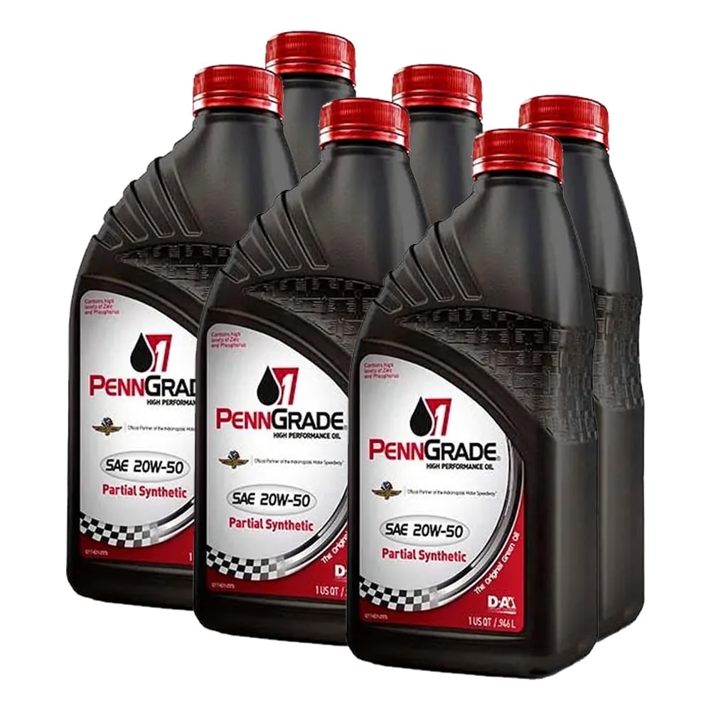 Brad Penn Grade 1 SAE 20W50 Synthetic Blend Performance Engine Oil (6 Pack, 1 qt each) imdnh