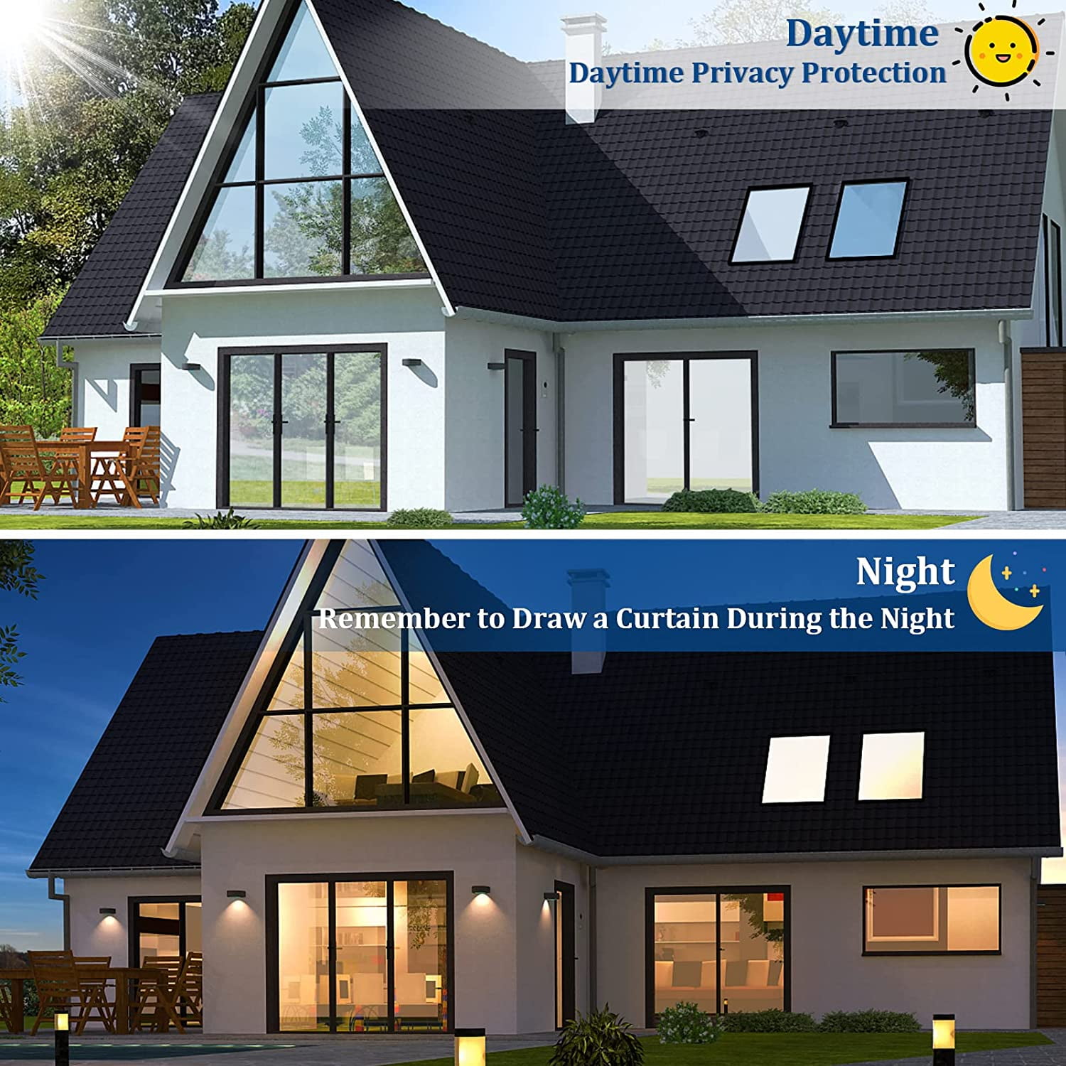 BSHAPPLUS One Way Window Film, Heat Control Privacy Tint for Home and Office (Silver, 23.6 in x 78.7 in) ou2gk