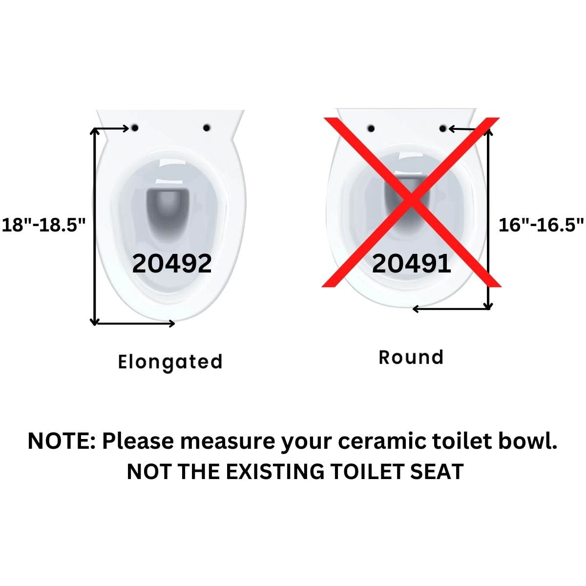 Renovator's Supply Elongated Toilet Seat (Black, 19.25 in) Slow Close Soft Close Plastic Lid with Adjustable Hinges khdga