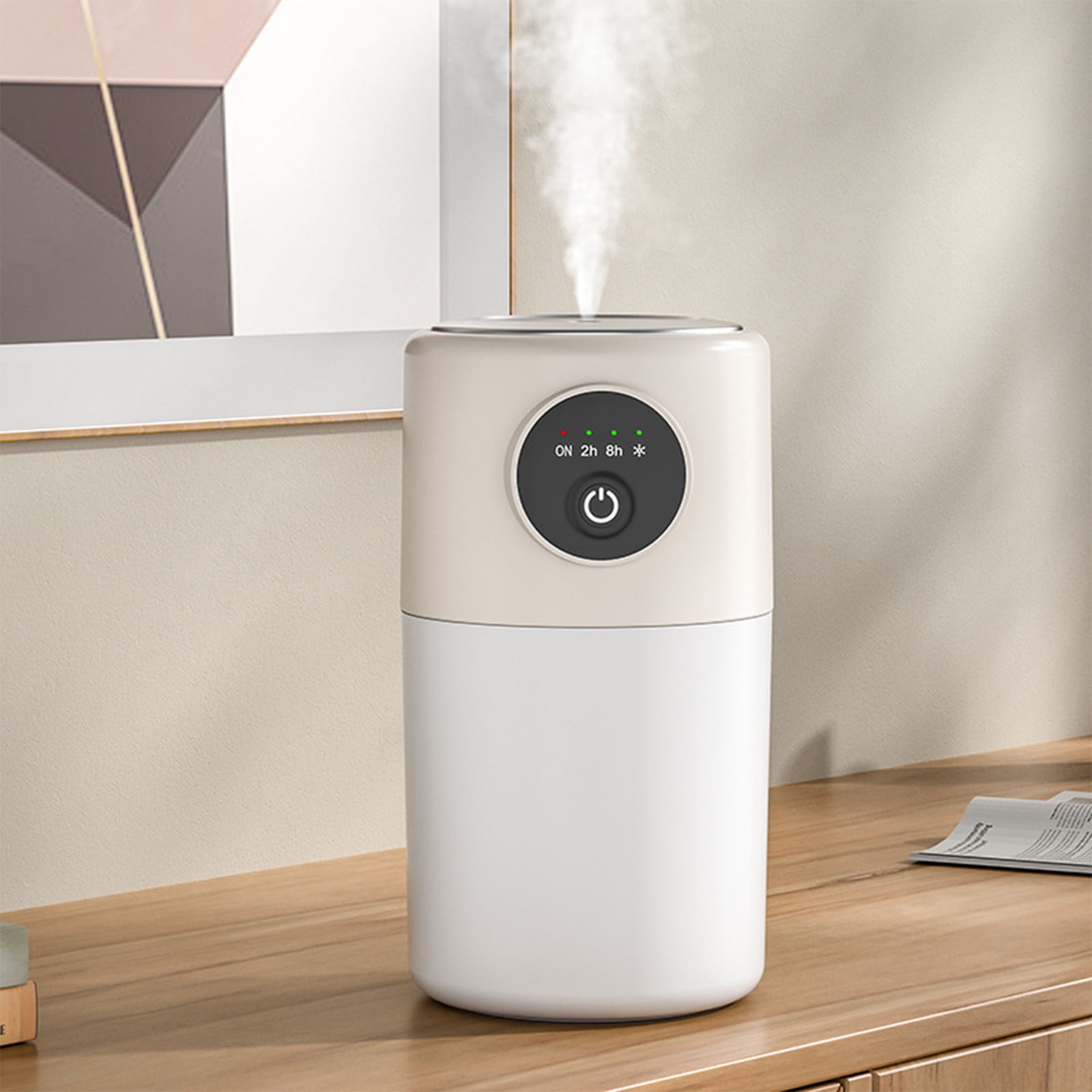 Gcvizuso Cool Mist Humidifier, Essential Oil Diffuser for Bedroom and Office (Beige, 10 fl oz) d2b0r
