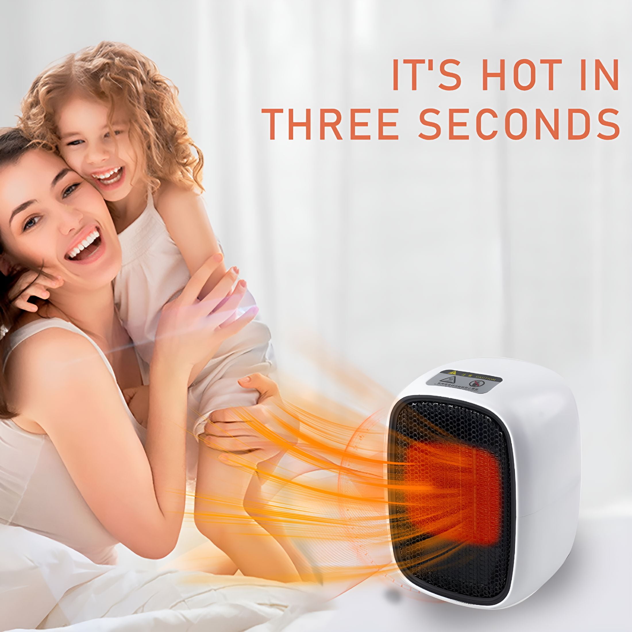 Hibibud Portable Electric Space Heater and Fan Combo (White, 500W) 5pgv8