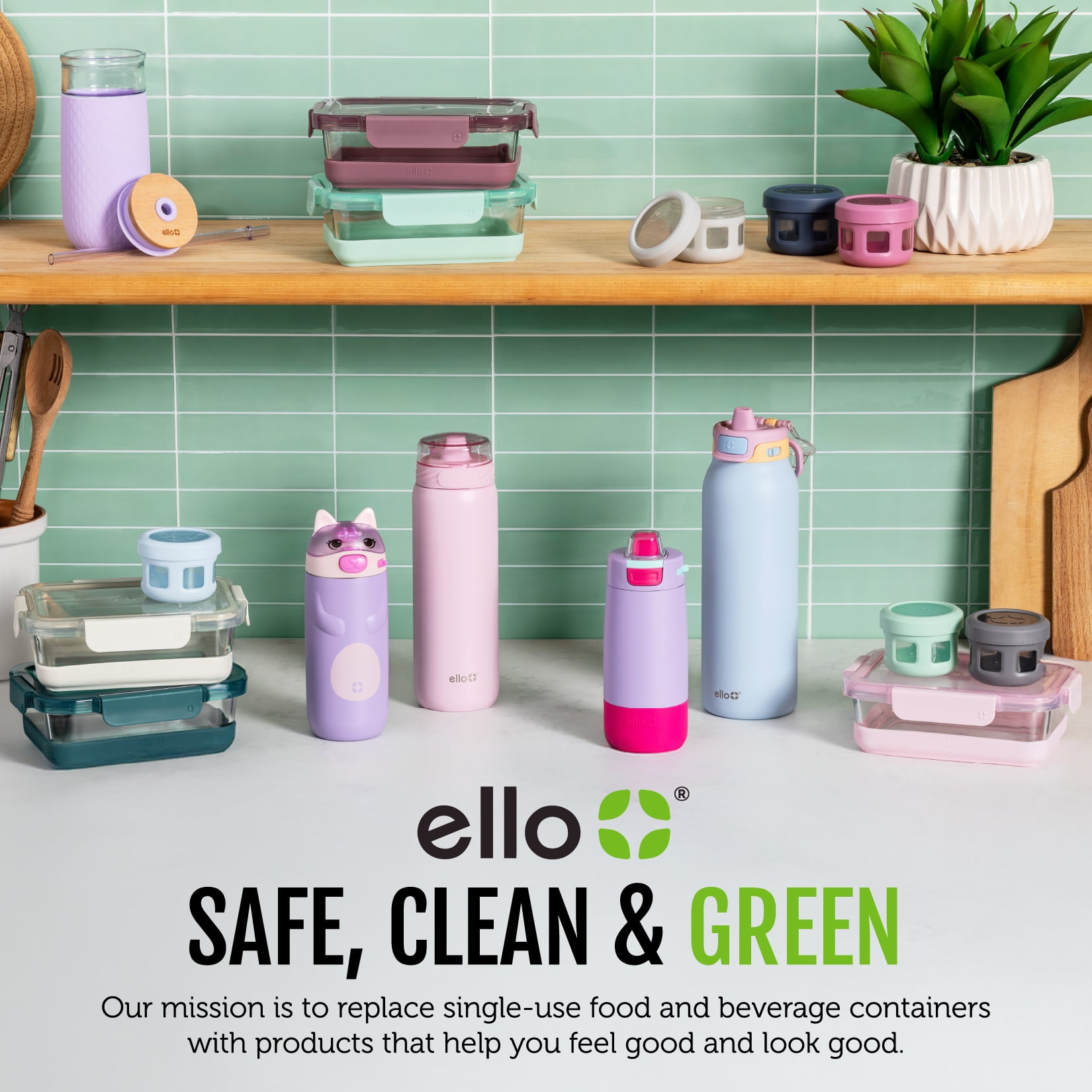 Ello Ultra Clean Stainless Steel Insulated Jug with Carrying Case (Lavender, 64 oz) r7scg