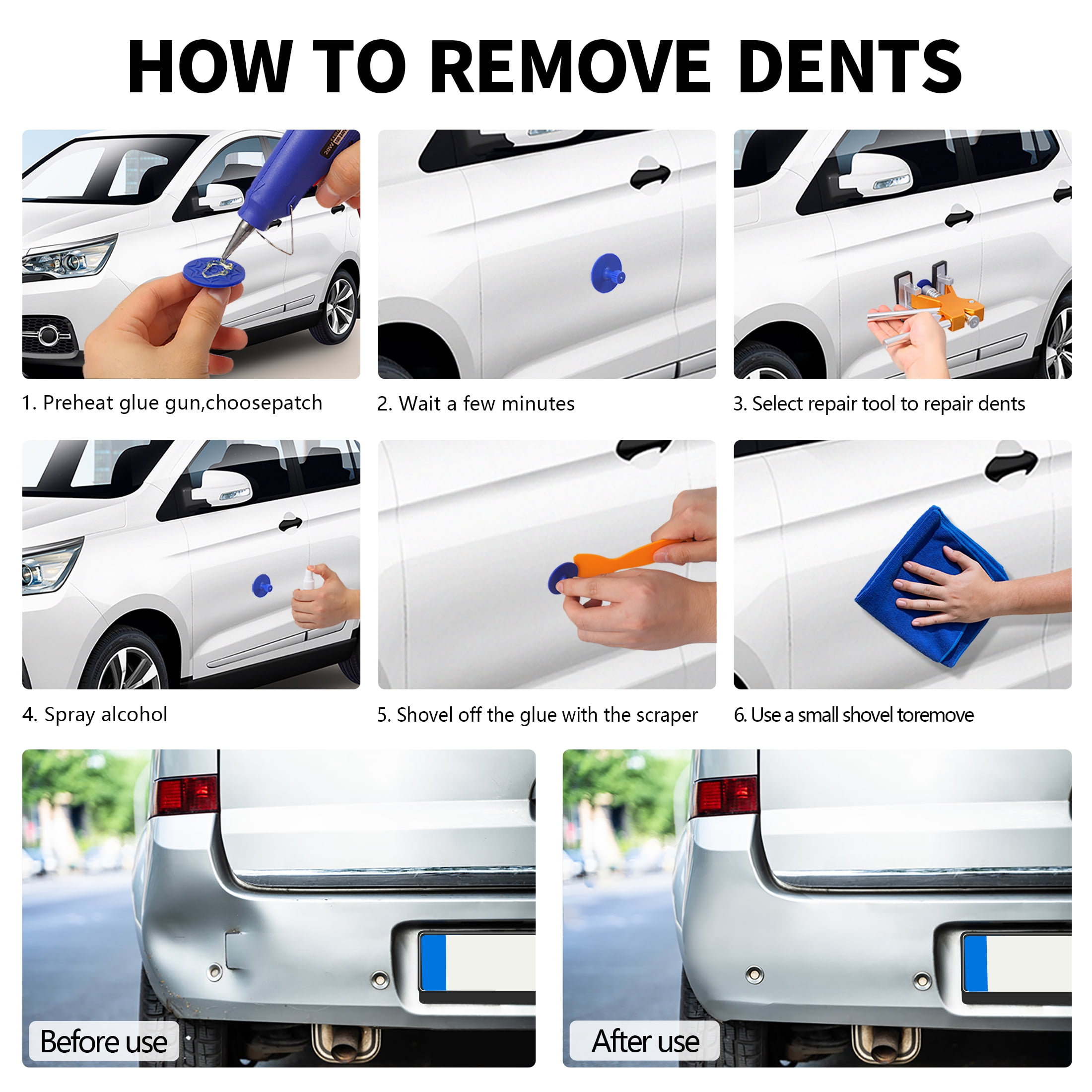 Aiqeek Paintless Auto Dent Repair Kit, Professional Bodywork Removal Tools (81 Pieces) v99nl