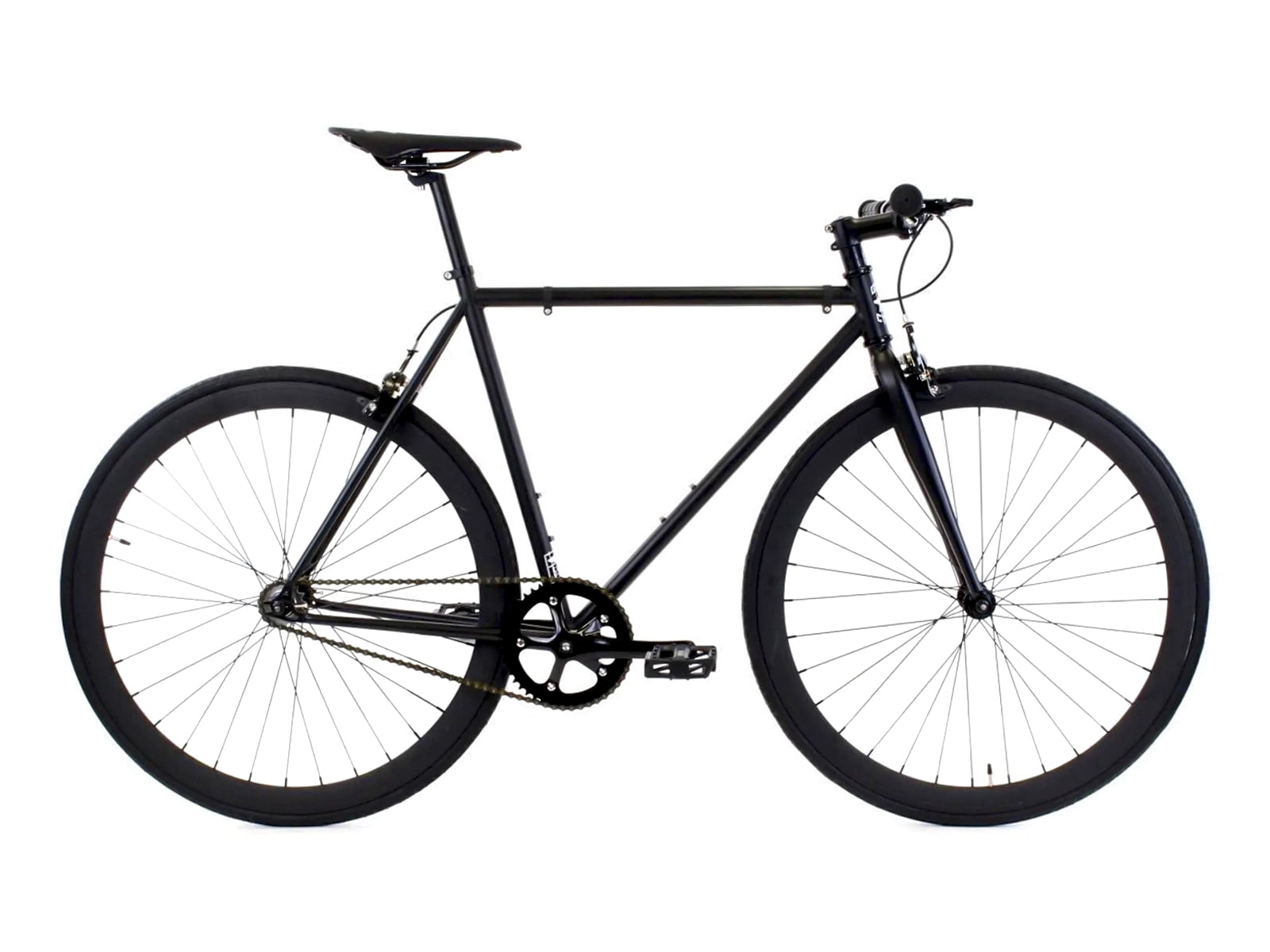Golden Cycles Single Speed Fixie Bike, Lightweight Steel Frame with Flip-Flop Hub (Vader Black, 55 in) yvdew