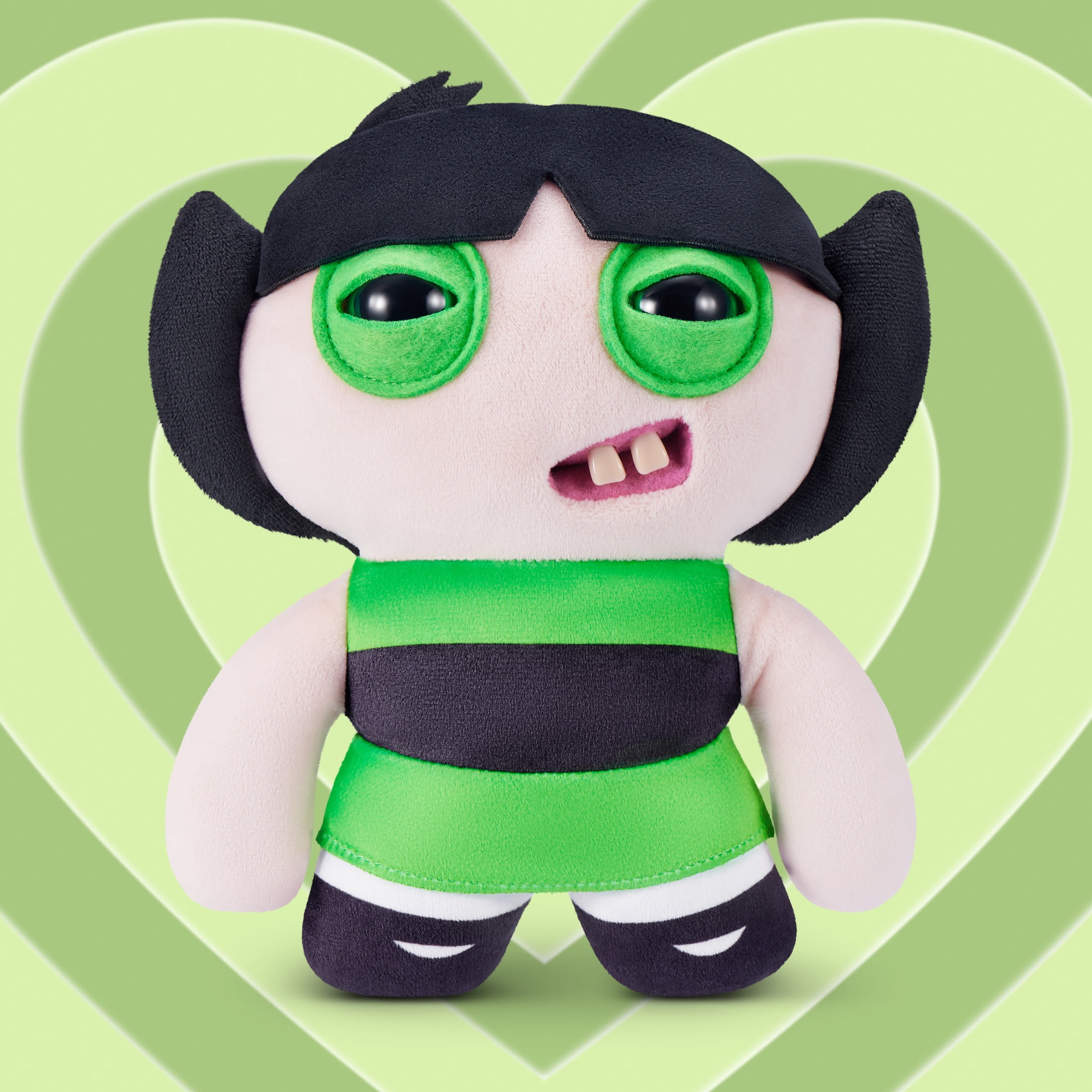 Fuggler Powerpuff Girls Buttercup Plush Toy, Funny Ugly Monster Stuffed Animal (Green, 9 in) 2cfxe