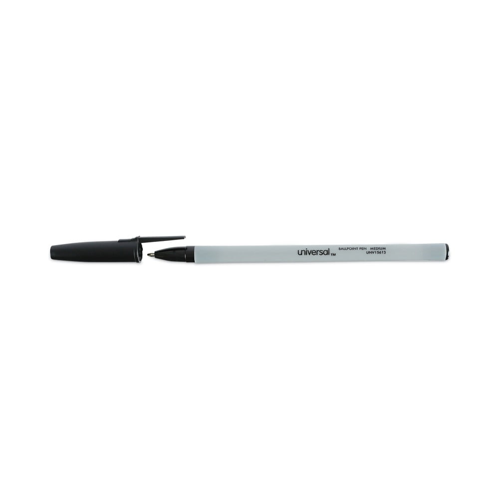 Universal Economy Ballpoint Stick Pen, Oil-Based Ink, Medium Point, Smooth Writing (Black, 60/Pack) 6oojp