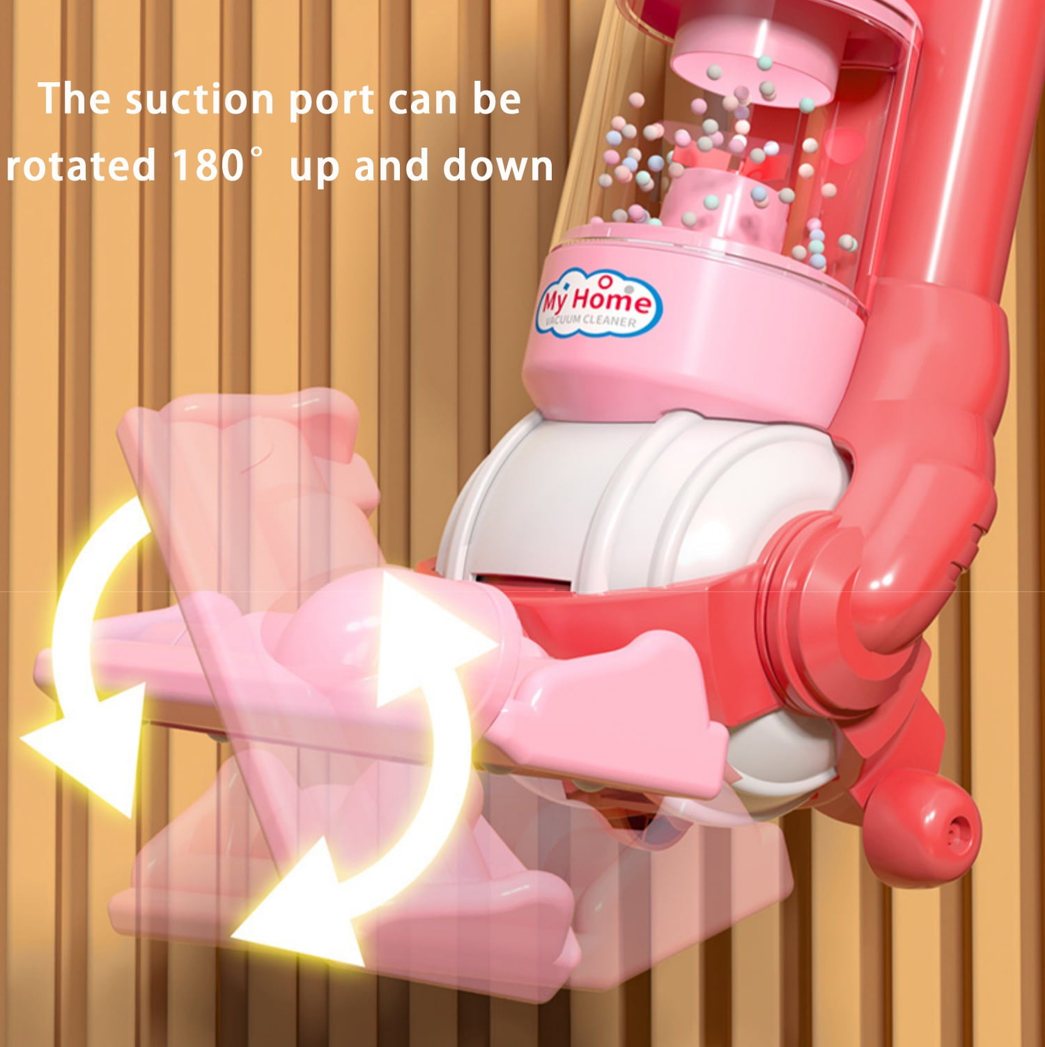 Adofi Kids Toy Vacuum Cleaner with Realistic Suction Lights and Sounds (Pink) oab82
