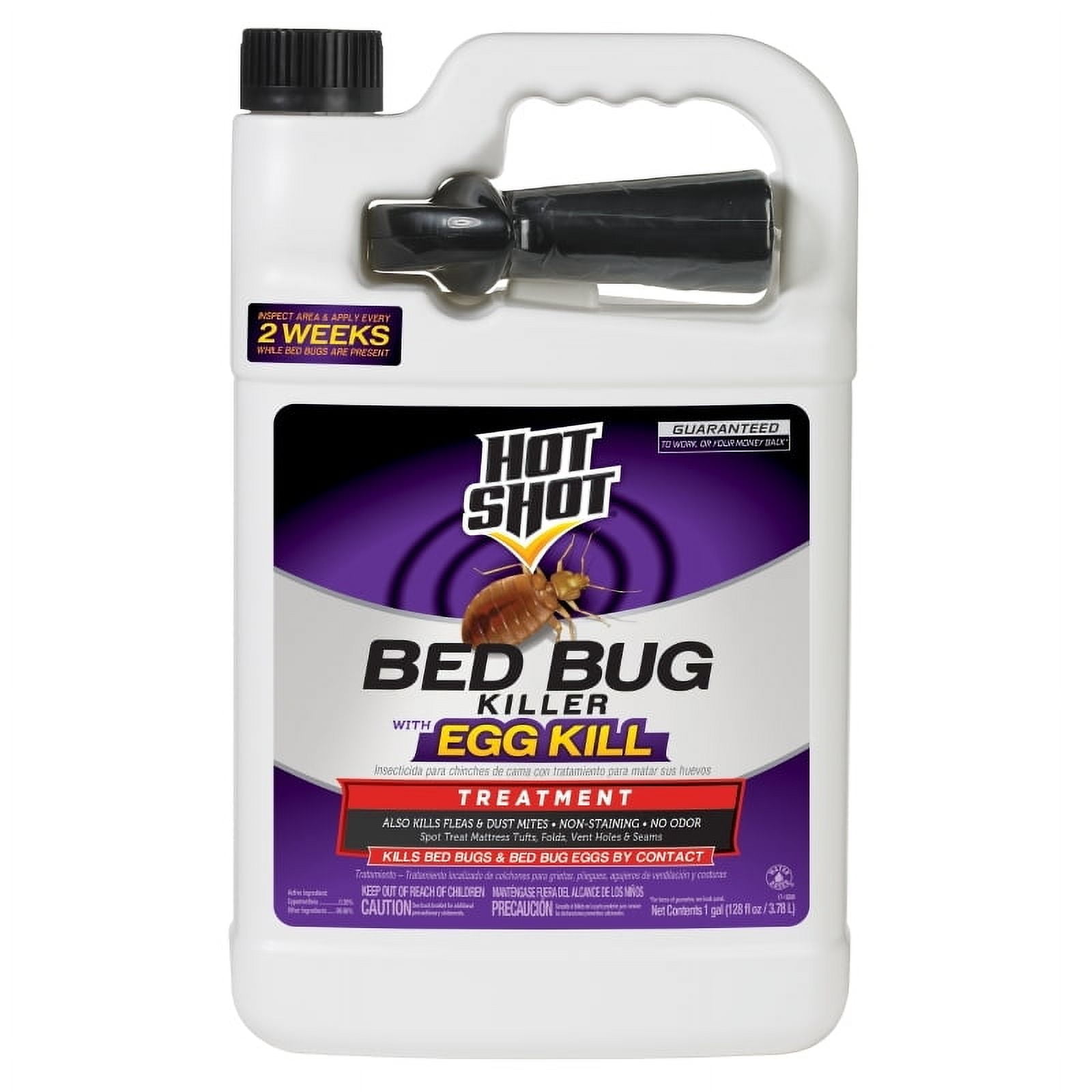 Hot Shot Bed Bug Killer Spray, Indoor Pest Control Treatment (Clear, 128 fl oz) ia8m5