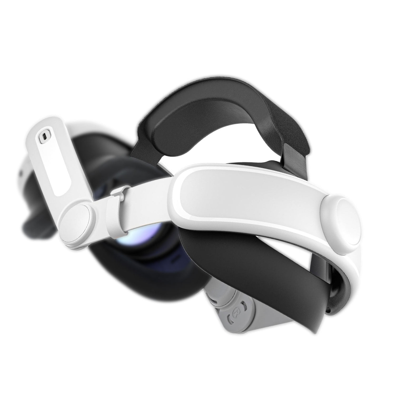 Oculus Elite Head Strap with Battery for Meta Quest 3S and 3, Ergonomic Adjustable VR Headset Accessory with 6,000mAh Rechargeable Power Pack (White) p9vls