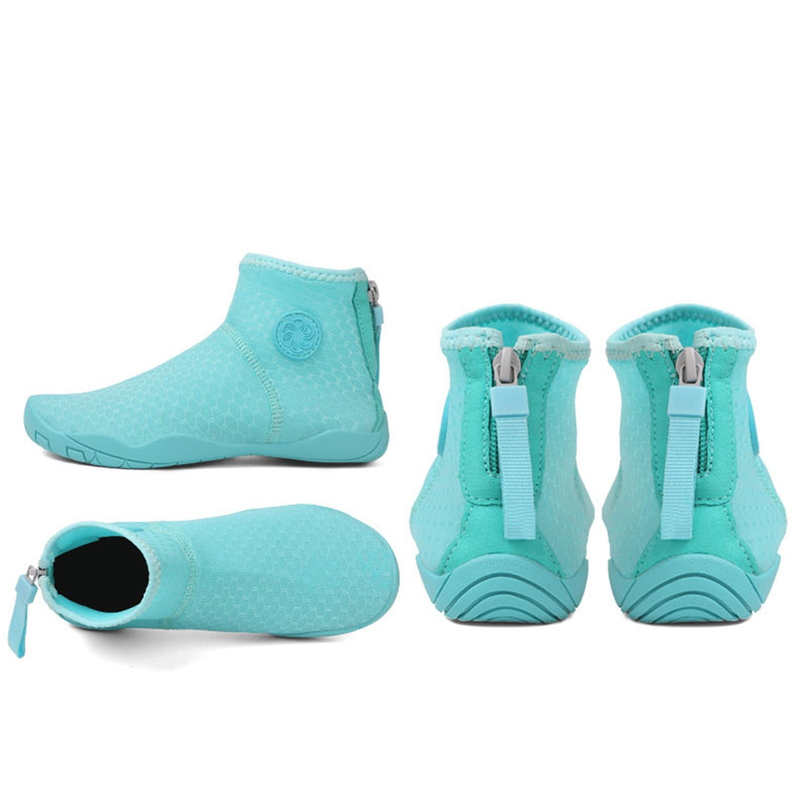 Otqutp Kids Water Shoes Quick-Dry Barefoot Swimming Socks for Beach Pool Surfing (Blue, 10 in) sjuge
