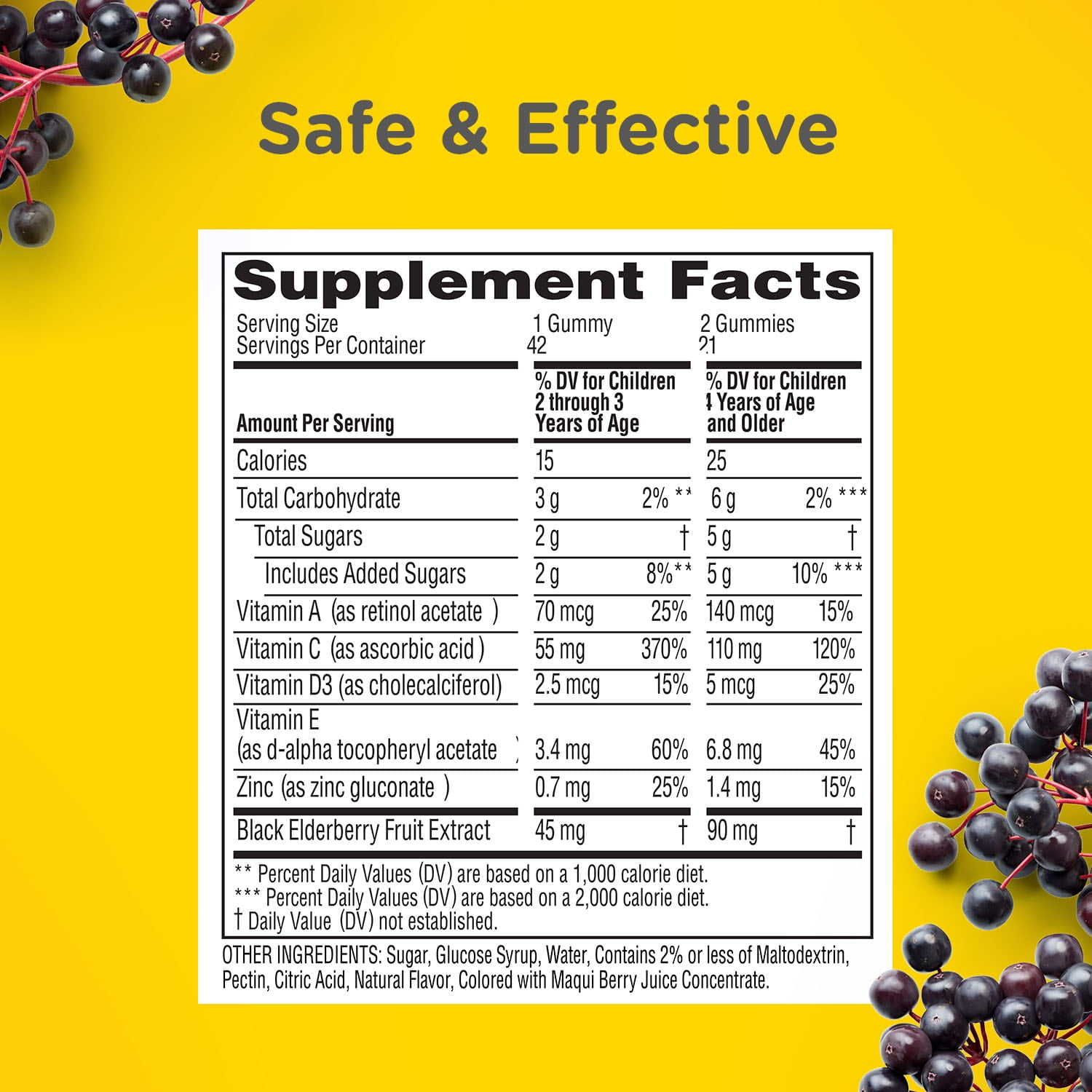 Zarbee's Children's Daily Immune Support Gummies with Elderberry and Vitamins (42 Count) wmawj