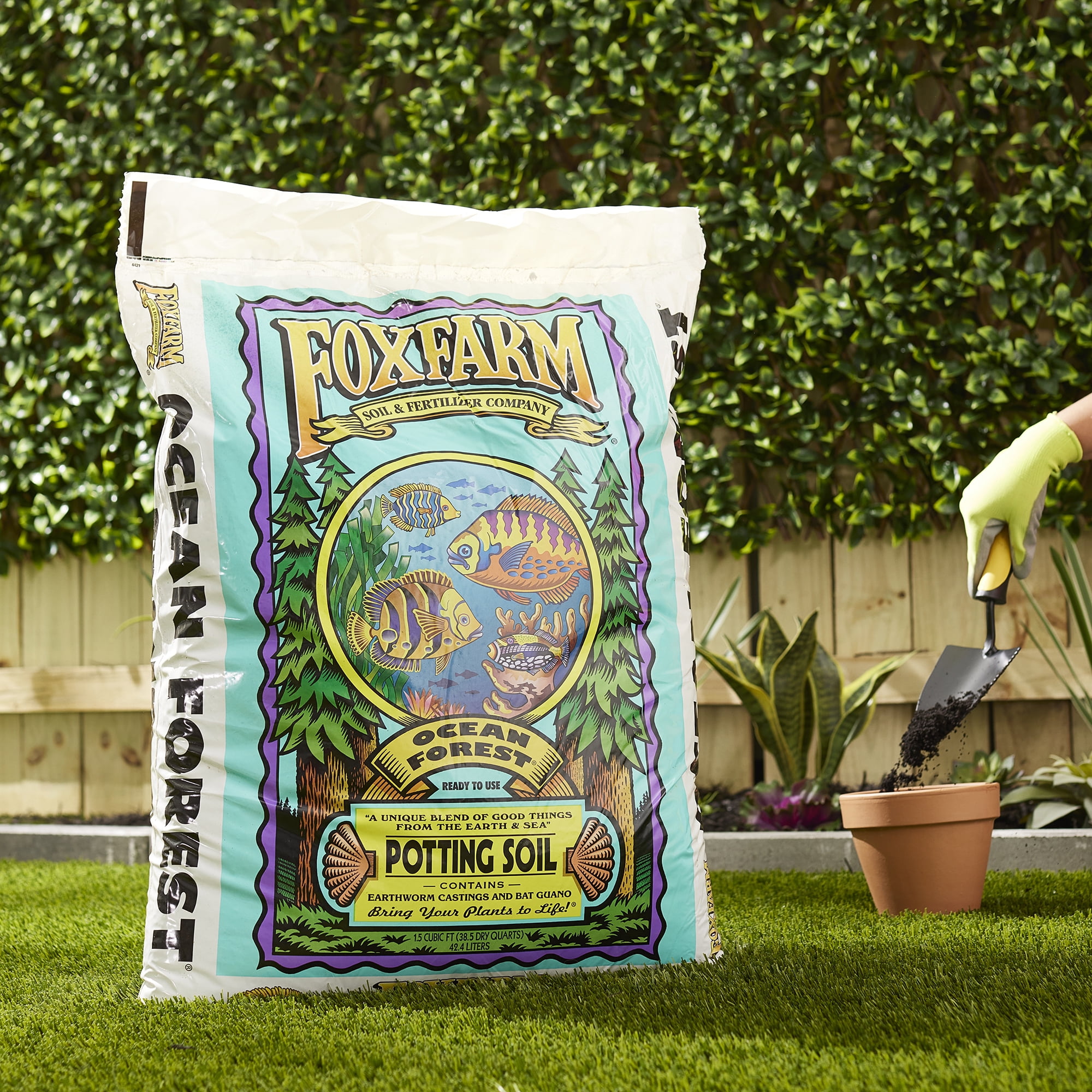 FoxFarm Ocean Forest Organic Potting Soil Mix for Indoor and Outdoor Plants (12 Quarts) gltji
