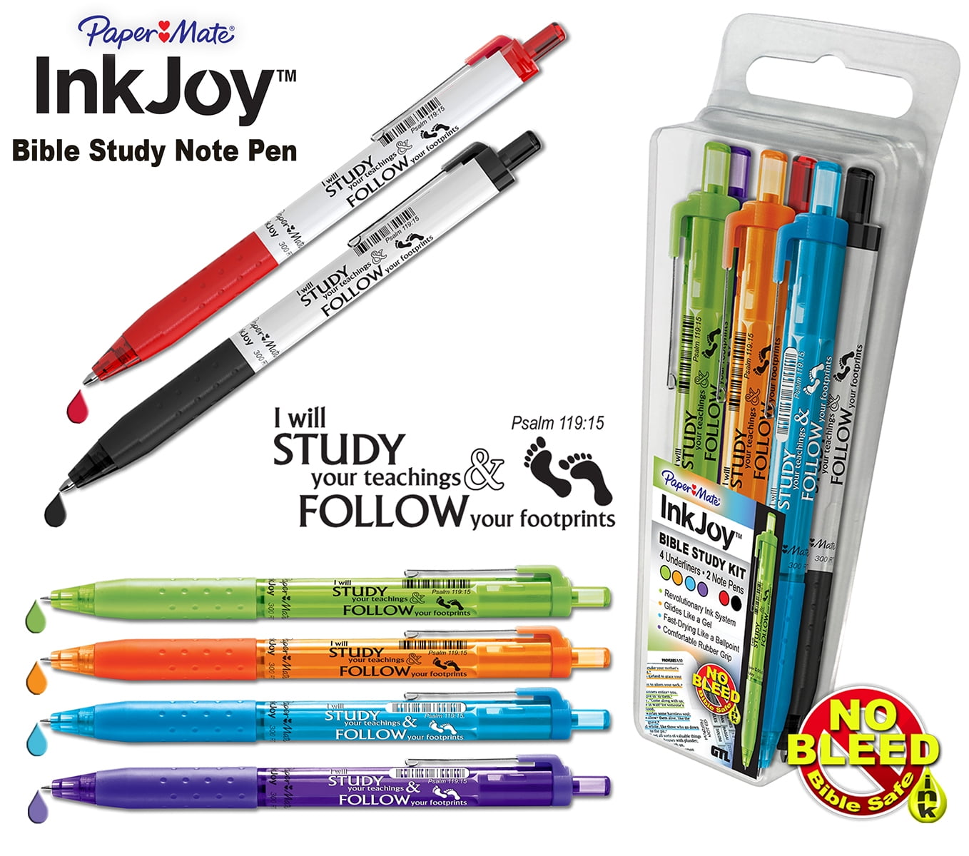 Paper Mate InkJoy Bible Study Gel Pen (Black, 1 Pack) twvzl