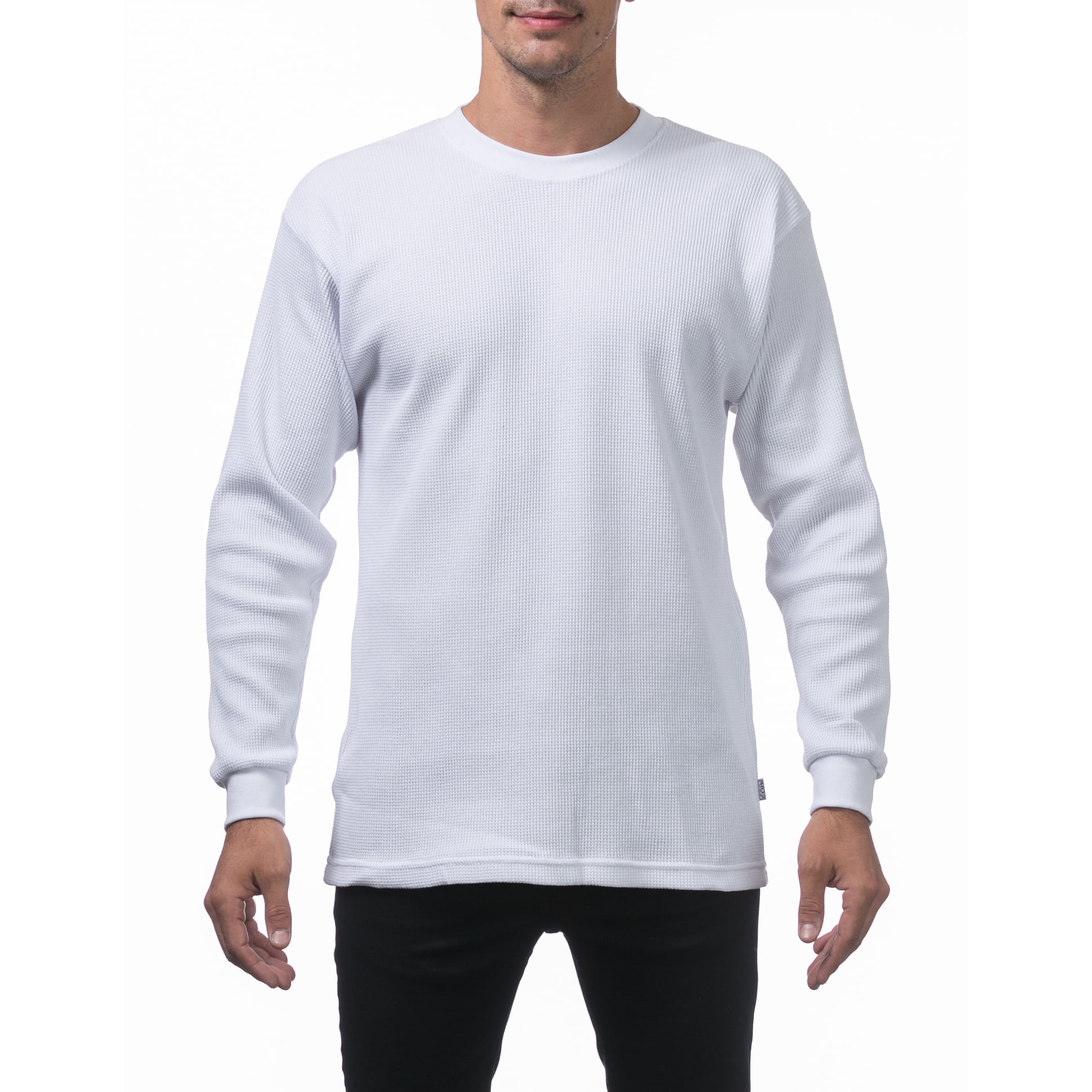 Pro Club Men's Heavyweight Cotton Long Sleeve Thermal Shirt (White, Small) 86ela