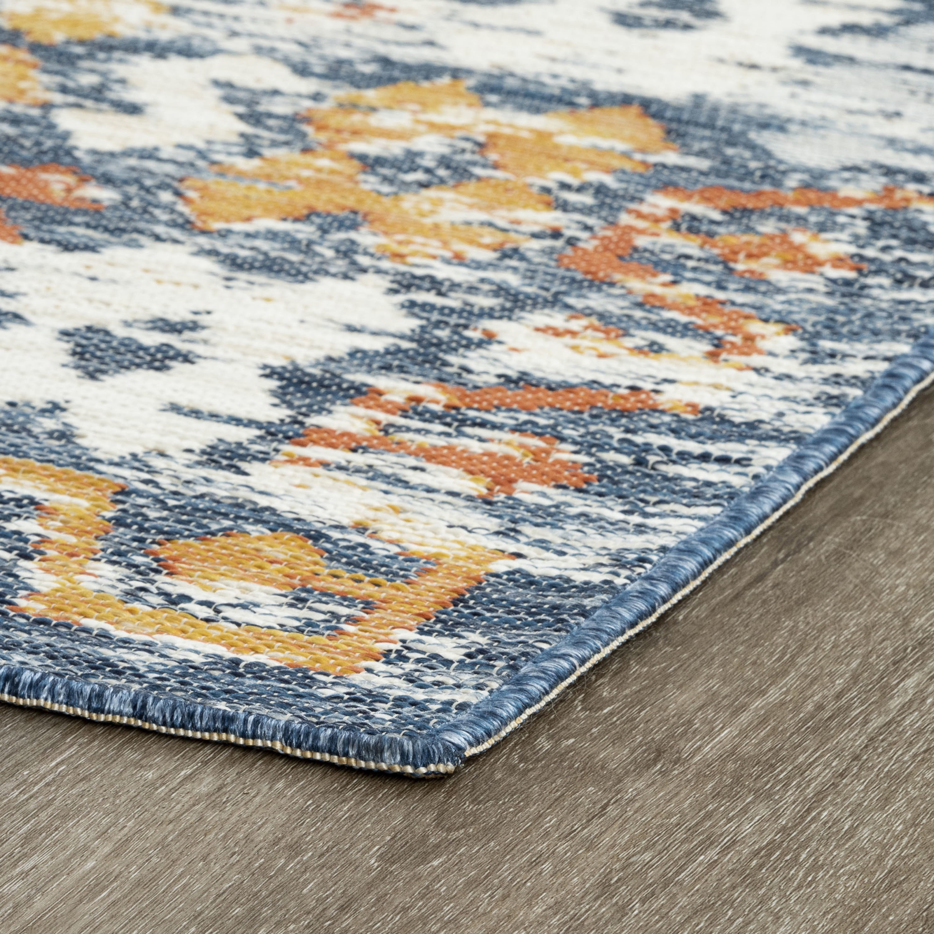 Bliss Rugs Moroccan Indoor Outdoor Area Rug, Fade Resistant Patio and Deck Decor (Multi-Color, 5 ft 3 in x 7 ft 3 in) z6ltx