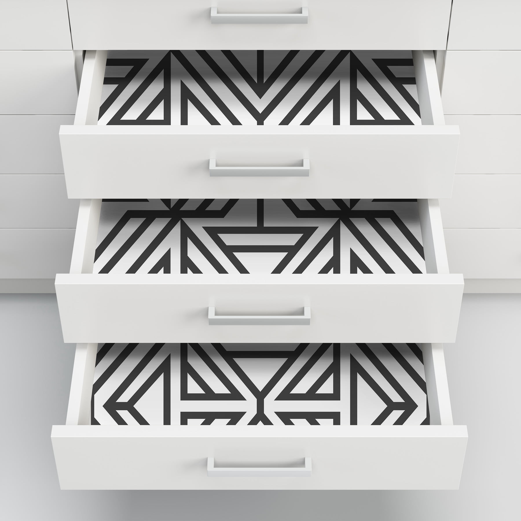 NuWallpaper Linear Geometric Peel and Stick Wallpaper (Black, 216-in x 20.5-in) l739e