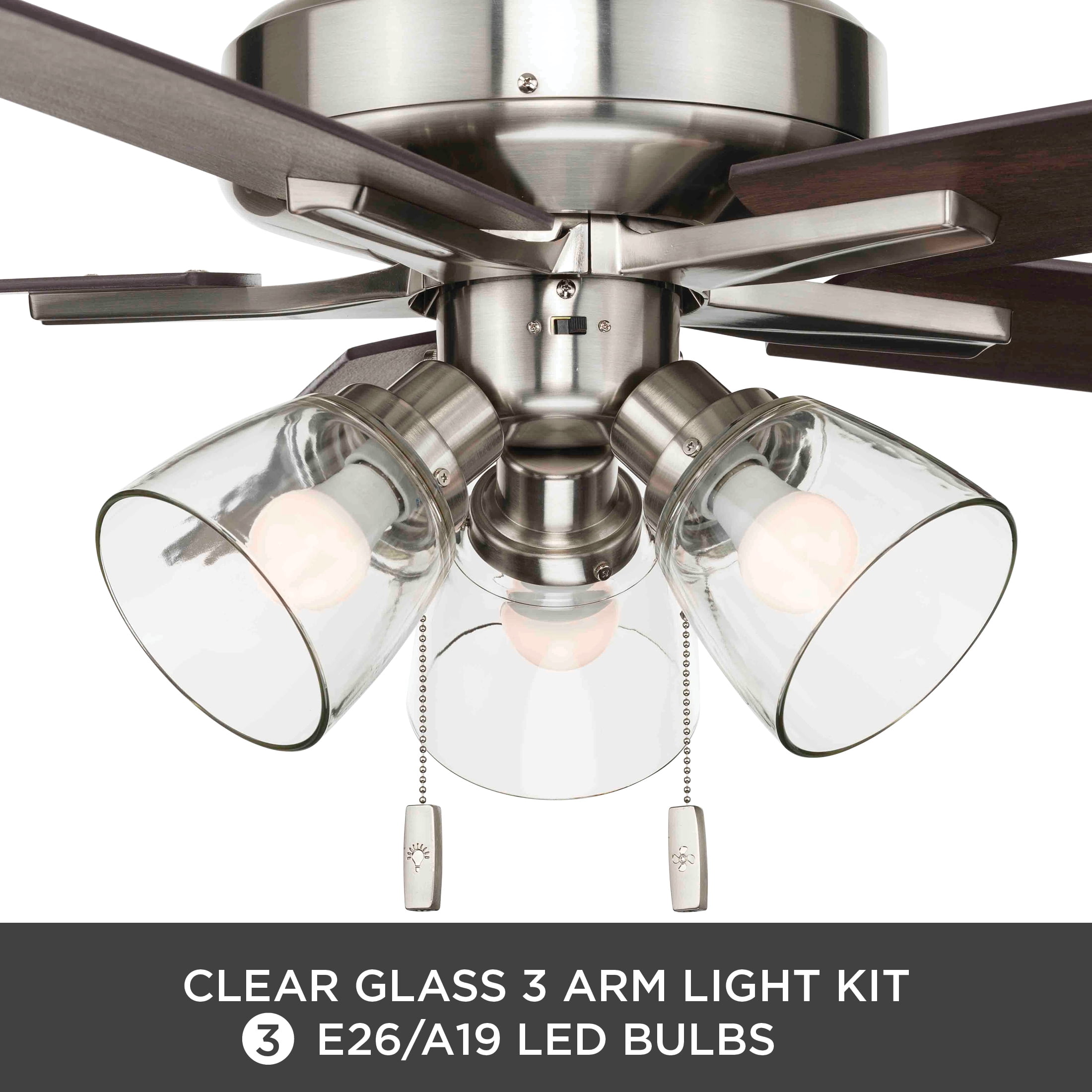 Better Homes & Gardens 52 in Transitional Ceiling Fan with Light Kit (Bronze, 52 in) xo5c4