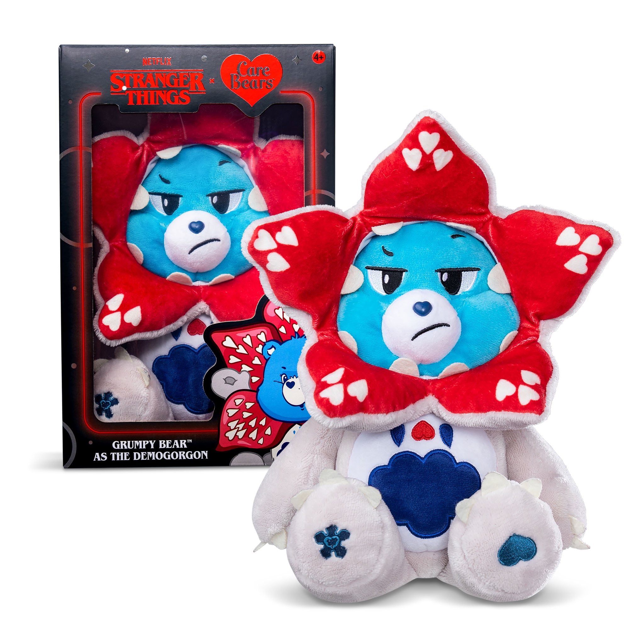 Care Bears x Stranger Things Grumpy Bear Demogorgon Plush Toy (Multicolor, 12 in) 4e1dv