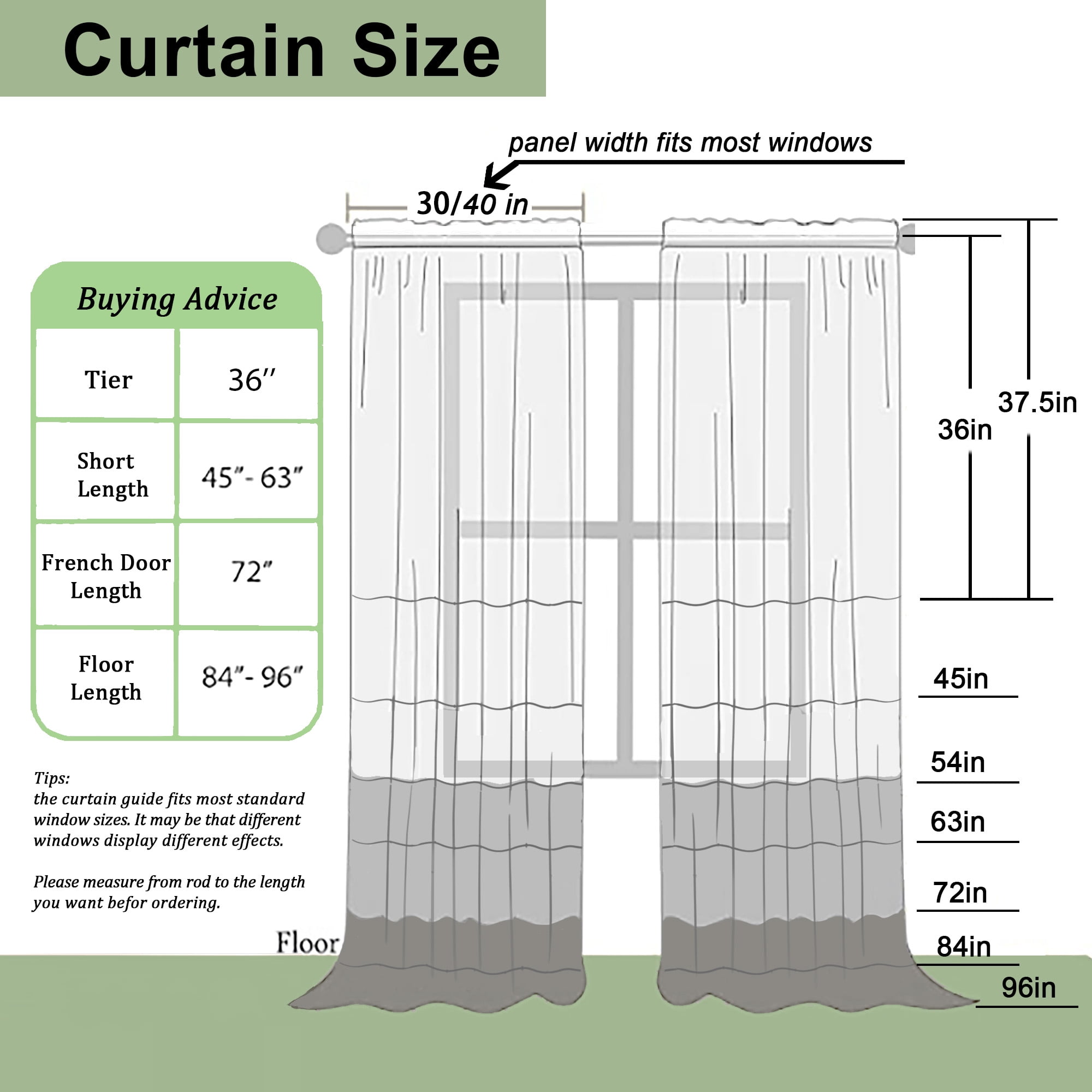 OVZME Faux Linen Light Filtering Curtains, Farmhouse Textured Window Drapes for Living Room and Bedroom (White, 40 in x 84 in, 2 Panels Set) qassw