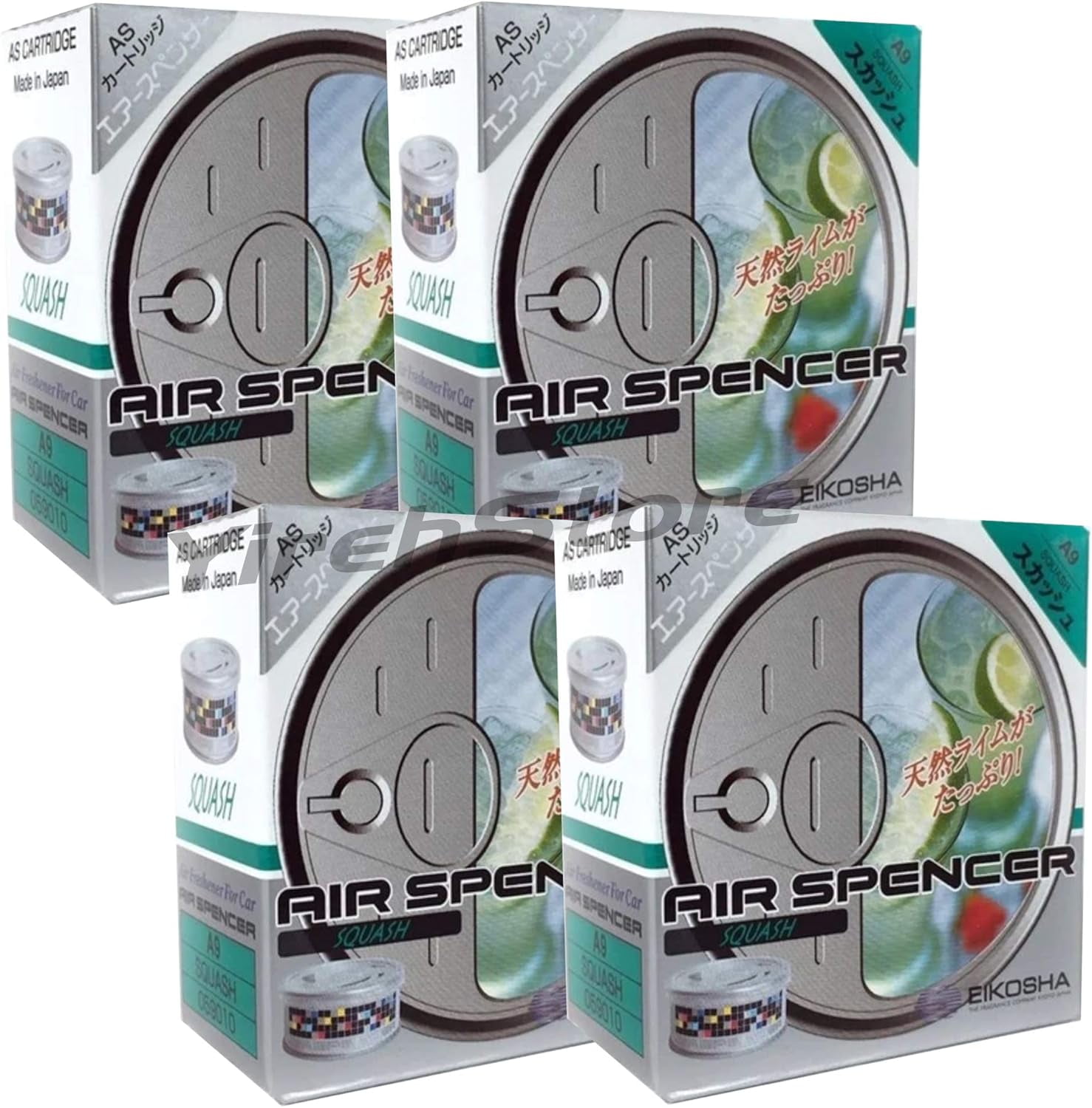 Air Spencer Car Air Freshener Refill Cartridge, Squash Scent, Long-Lasting JDM Fragrance (3-Pack) 31ozw