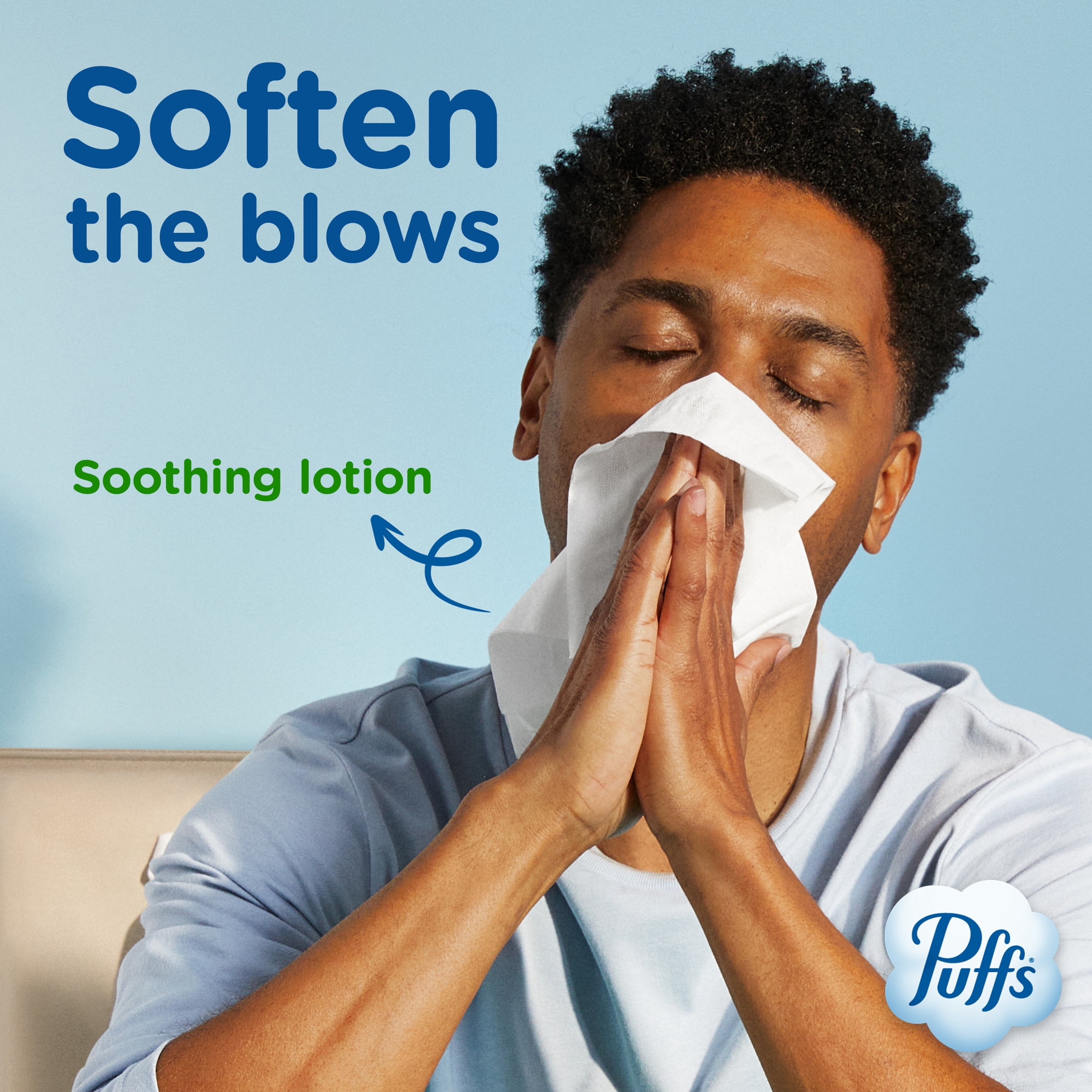 Puffs Plus Lotion Facial Tissue, Soothing 2-Ply Paper Tissues (1 Mega Cube, 72 Count) dlcsa