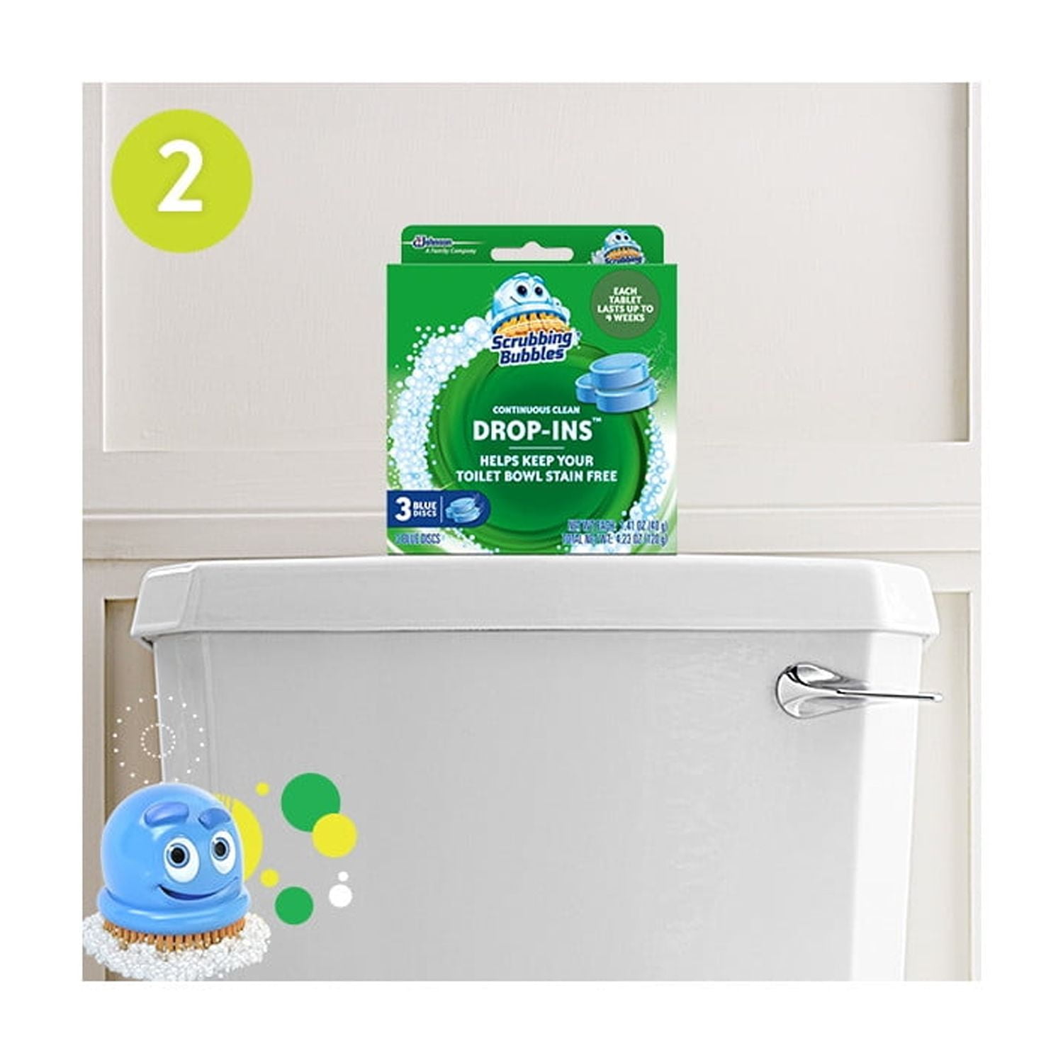 Scrubbing Bubbles Continuous Clean Toilet Bowl Cleaner Tablets (Blue, 6 Pack, 7.05 oz) bcel0