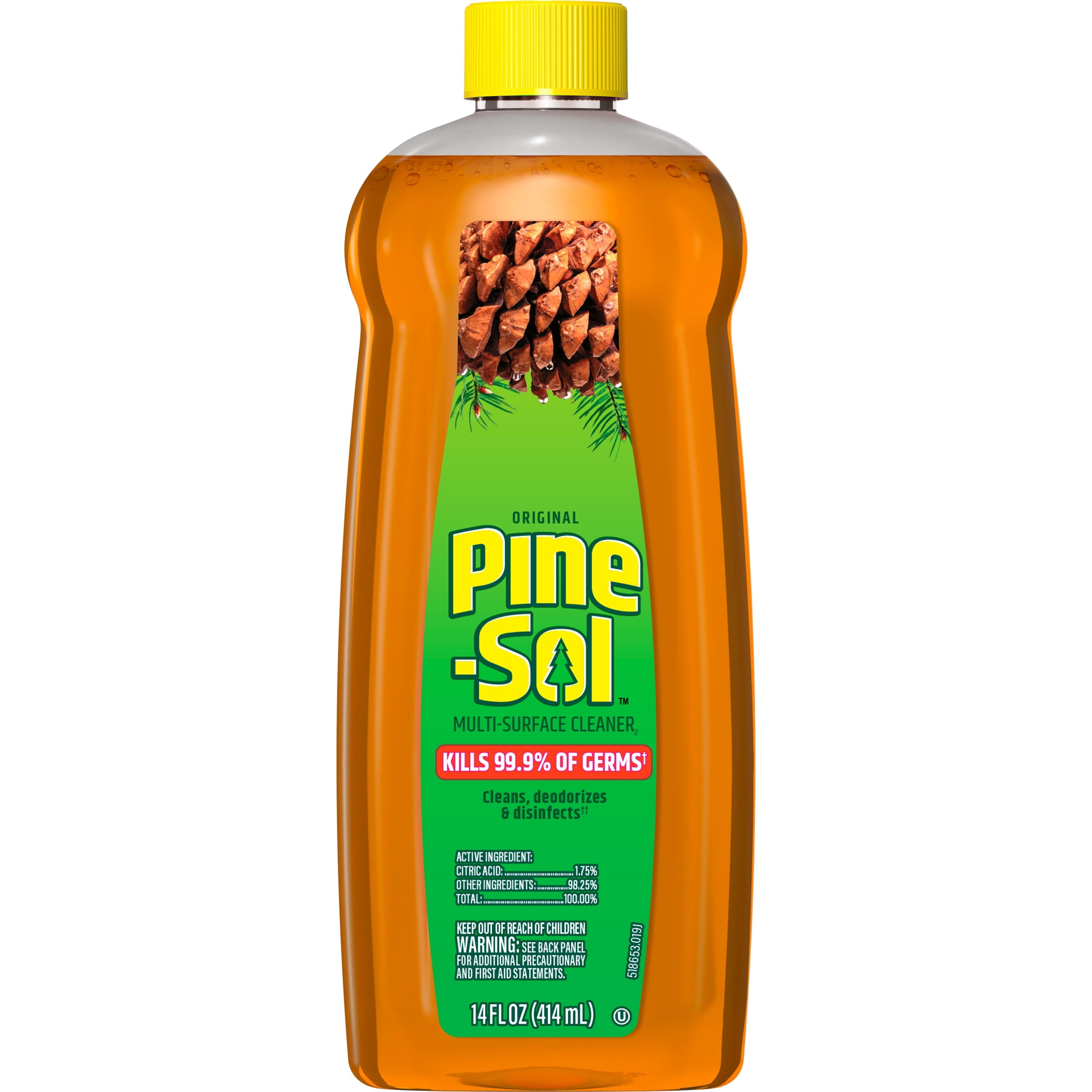 Pine-Sol Multi-Surface Cleaner, Original Scent, Heavy-Duty Household Disinfectant (14 fl oz) wo43y