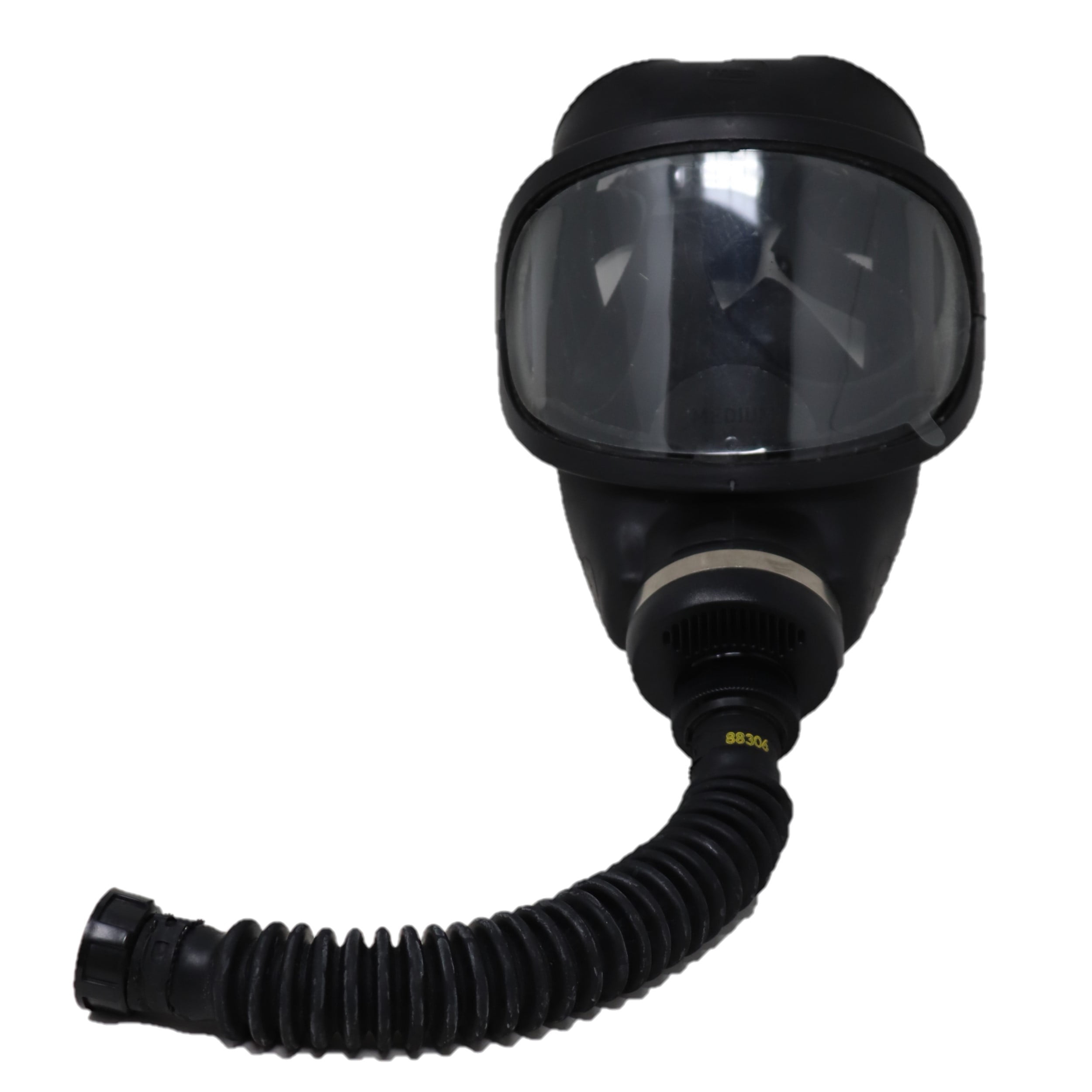 MSA Ultravue Type N Full Face Respirator Mask with Hose and Harness (Black, Medium) 287vr
