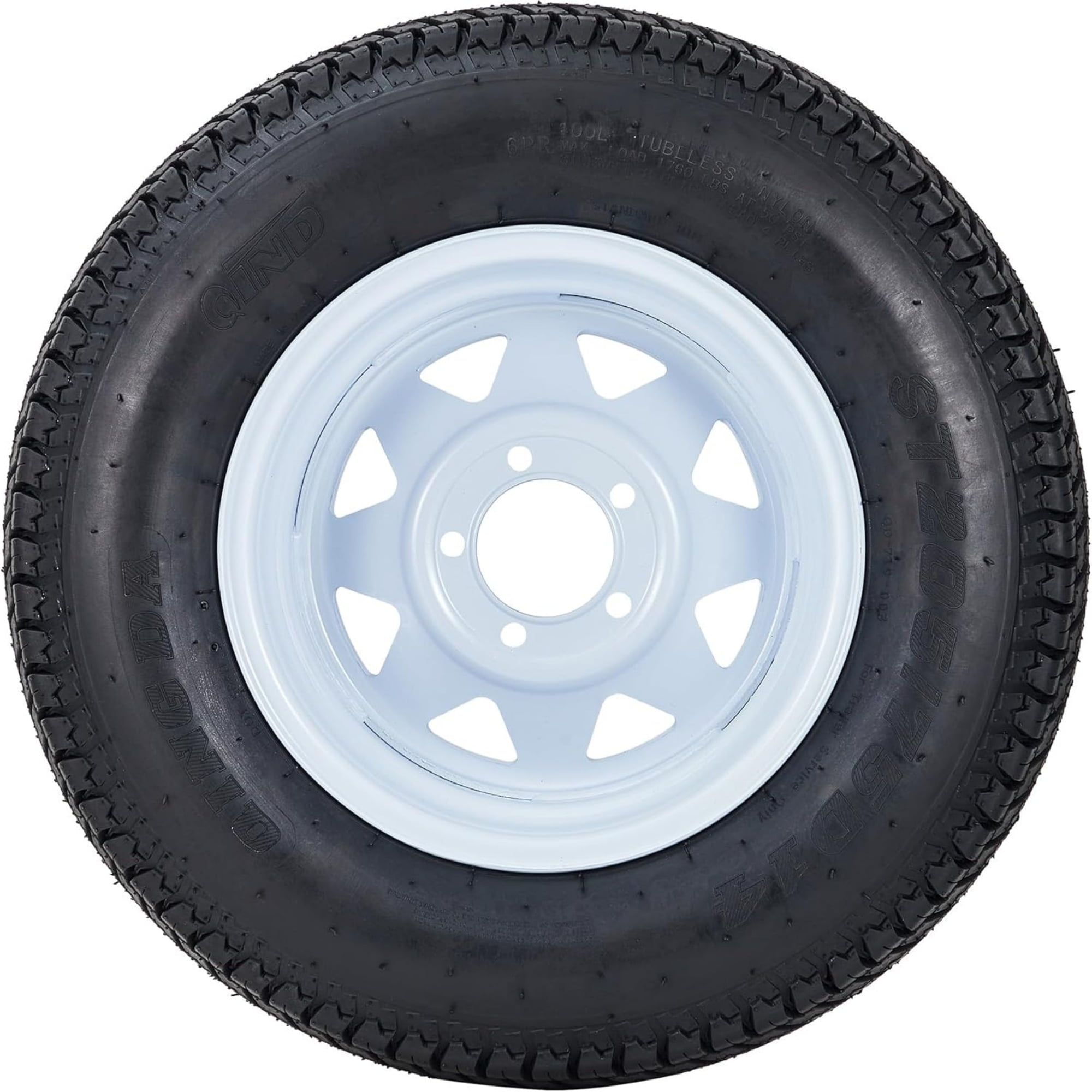 MERXENG ST205/75D14 Trailer Tire and Wheel Assembly (White, 2-Pack, 14 in) 3um4q
