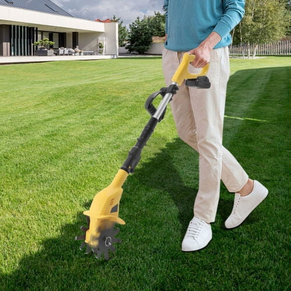 PAKKI 20V Cordless Electric Garden Tiller Cultivator (Black, 5.1 lb) ag50w