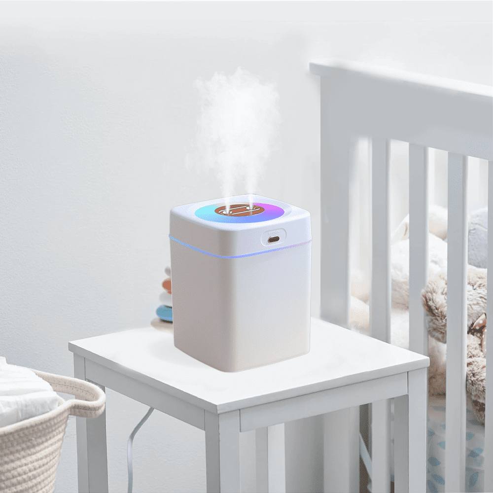 HHENGYISOUL Large Room Humidifier, Top Fill Ultrasonic Mist Maker with Dual Spray Ports and Night Light (White, 101 fl oz) 1uexa