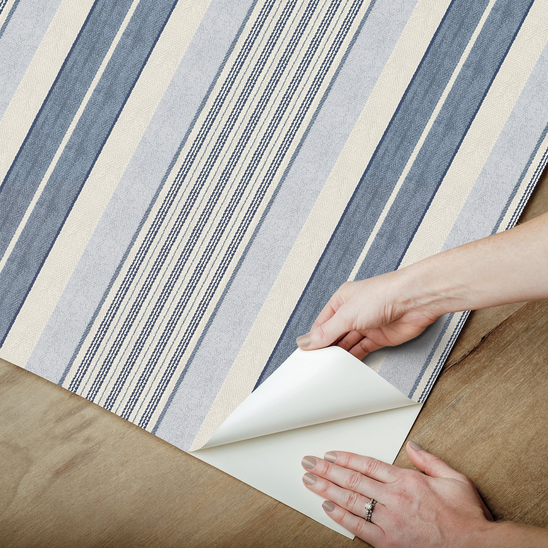 NuWallpaper Waverly Escot Peel and Stick Wallpaper (Blue, 20.5 in x 18 ft) p31jv