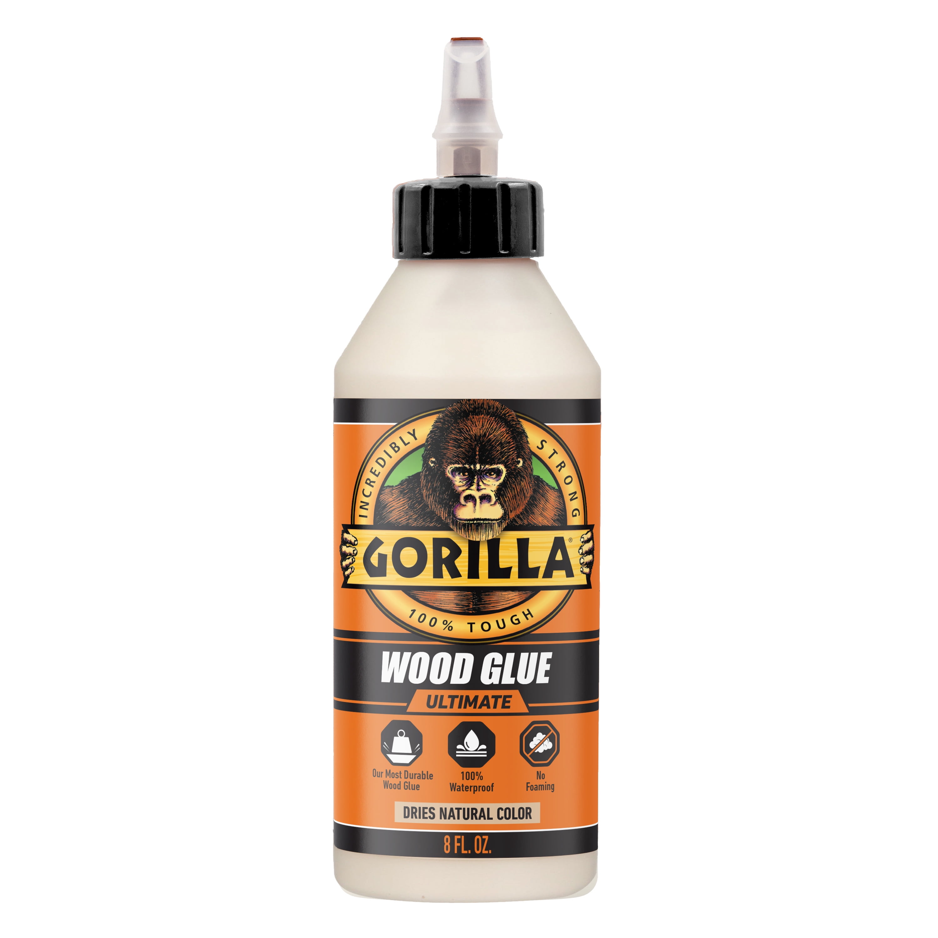 Gorilla Ultimate Waterproof Wood Glue, Heavy-Duty Adhesive for Indoor and Outdoor Projects (Natural, 8 oz) rqx13