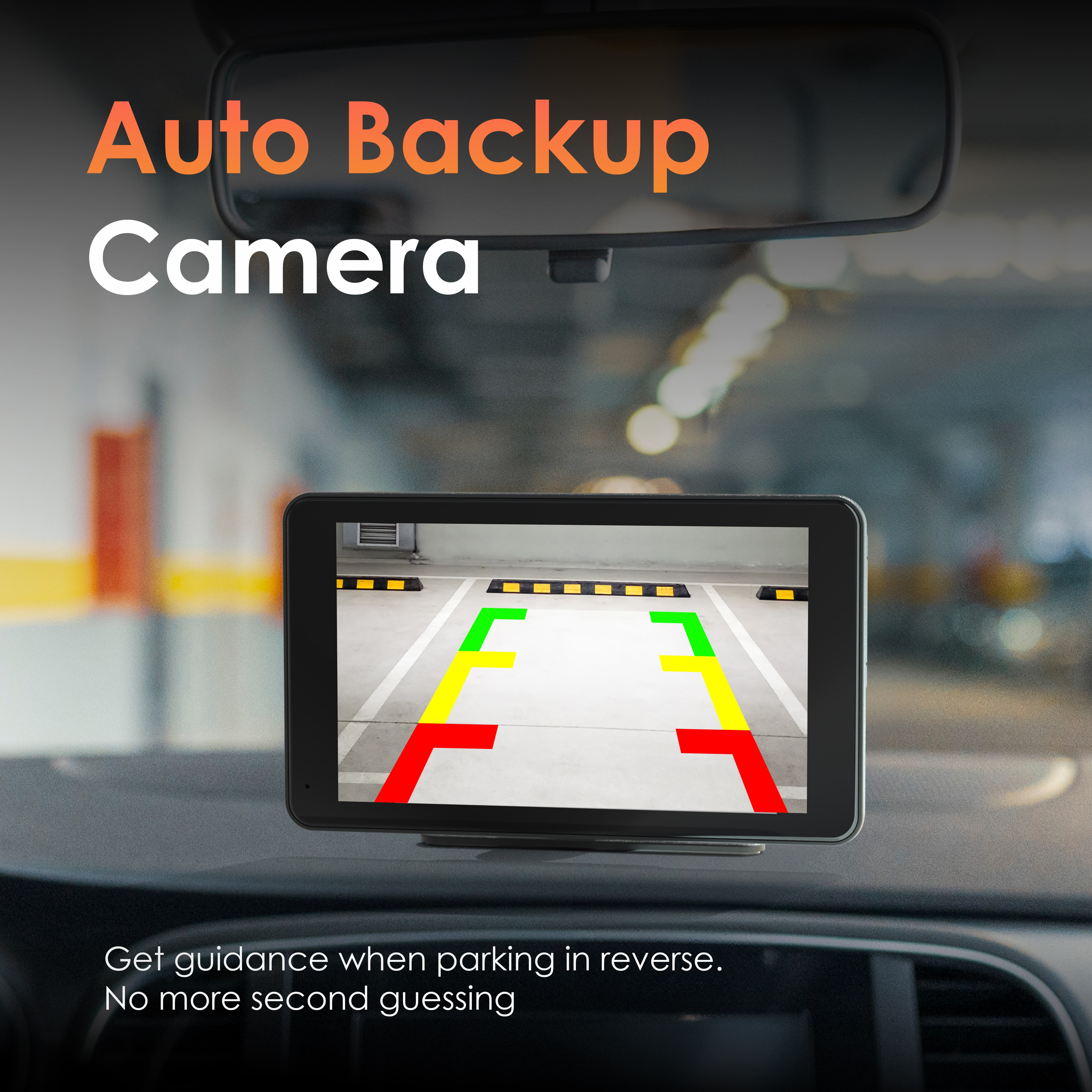 Rexing 7 in Wireless CarPlay and Android Auto Receiver with 4K Front and 1080p Rear Dash Cam (32GB) di8x9