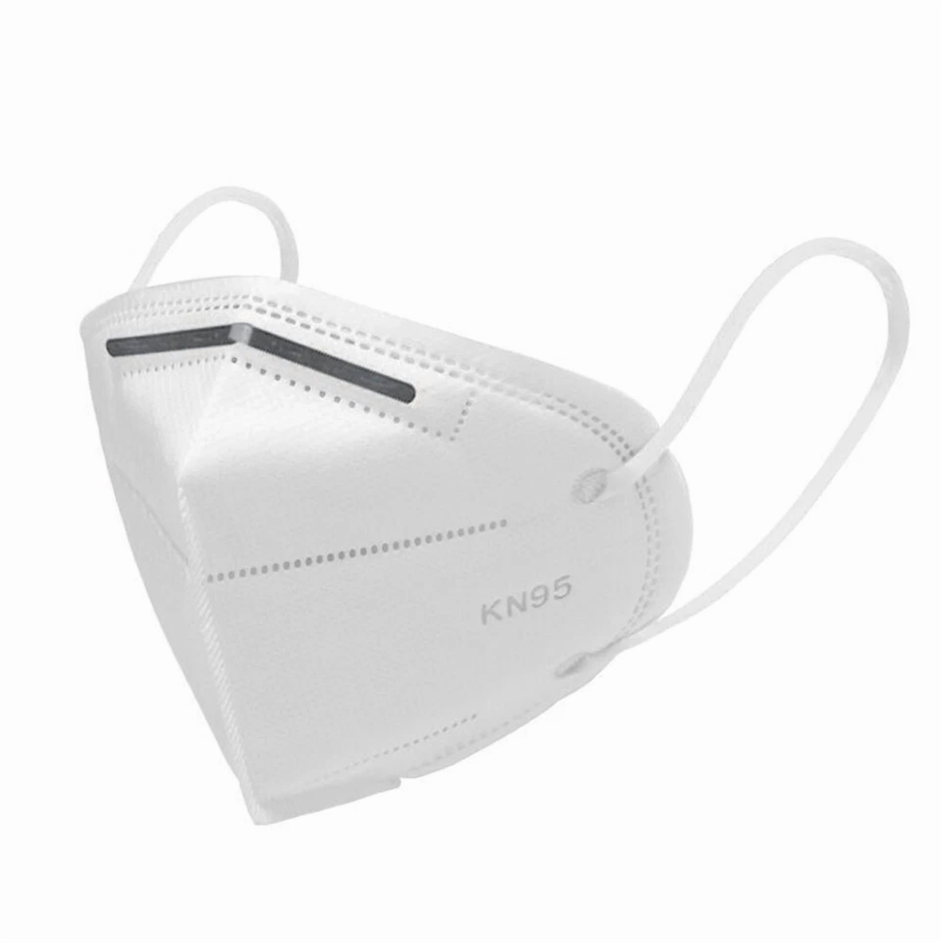 YANI KN95 Protective Face Mask 5-Layer Disposable Mouth and Nose Cover (White, 5 Pack) 2bu6c