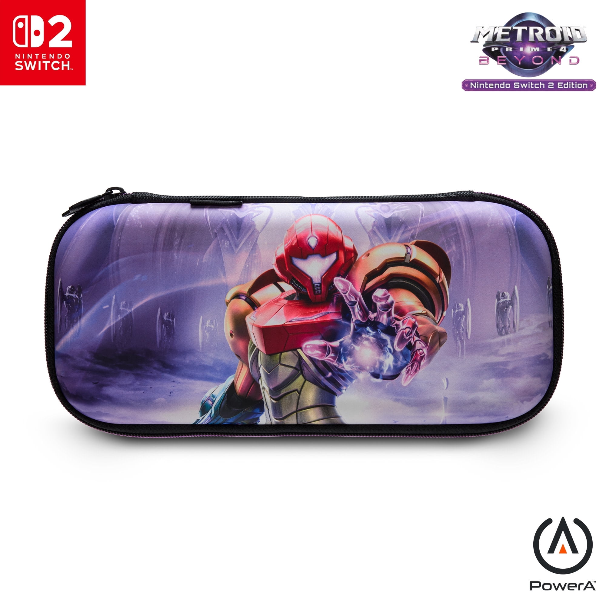 PowerA Slim Case for Nintendo Switch 2 Metroid Prime 4 Beyond Protective Travel Carrying Case (Black, 1 Pack) p571d