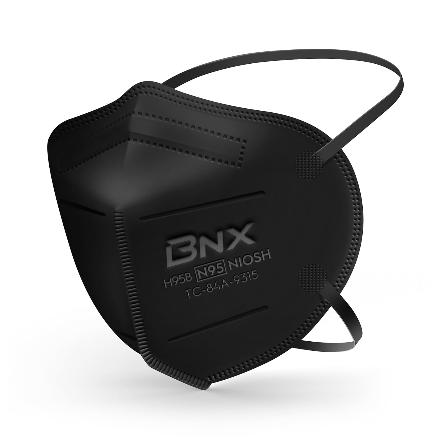 BNX N95 Respirator Face Mask, Protective Particle Filtering Mask with Adjustable Nose Piece (Black, 50-Pack) coed6